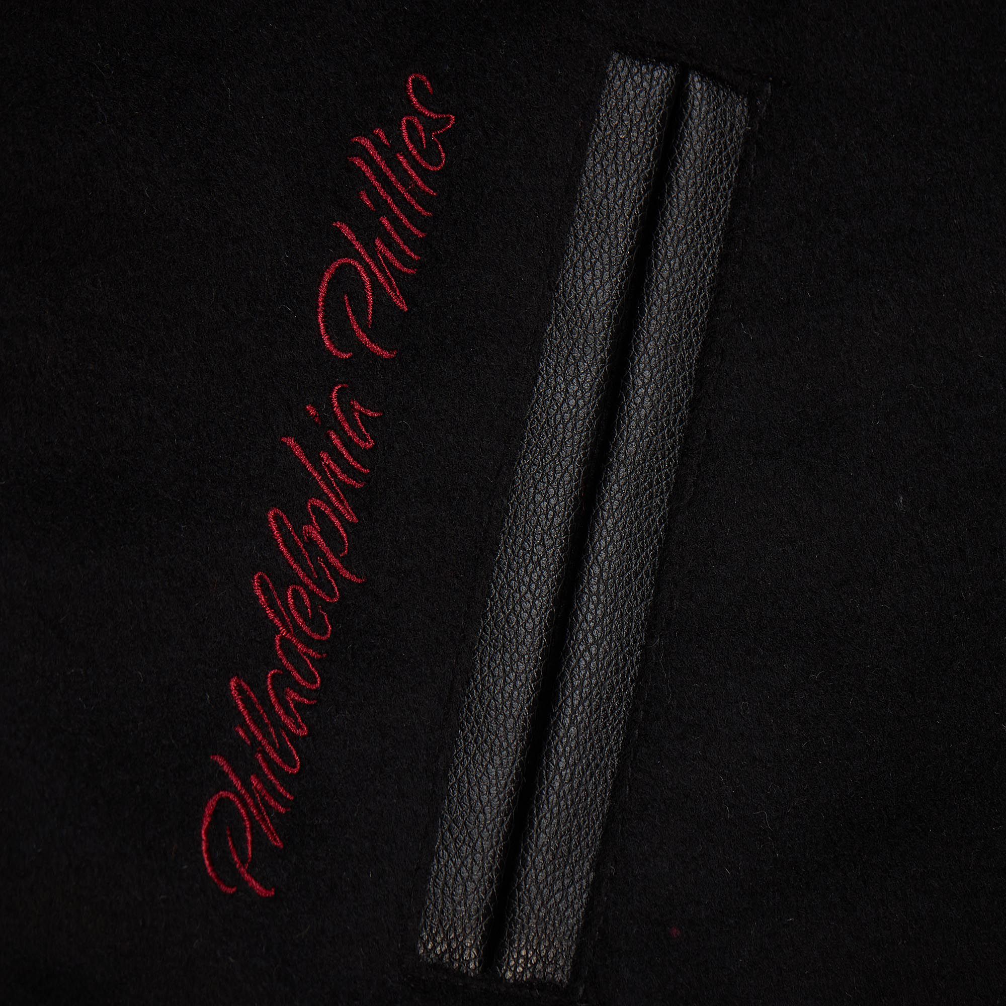 Mitchell & Ness Men's Philadelphia Phillies Black Varsity Jacket product image