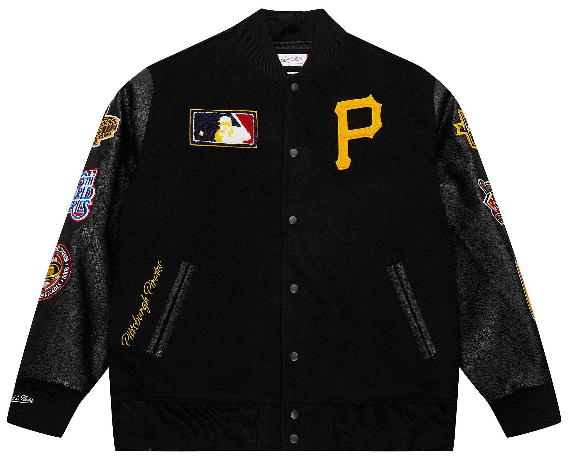 Mitchell & Ness Men's Pittsburgh Pirates Black Varsity Jacket product image