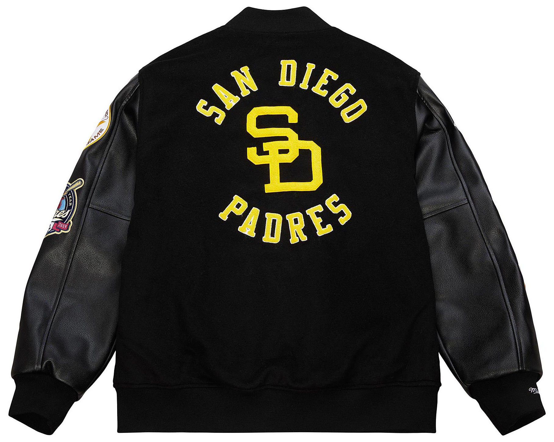 Mitchell & Ness Men's San Diego Padres Black Varsity Jacket