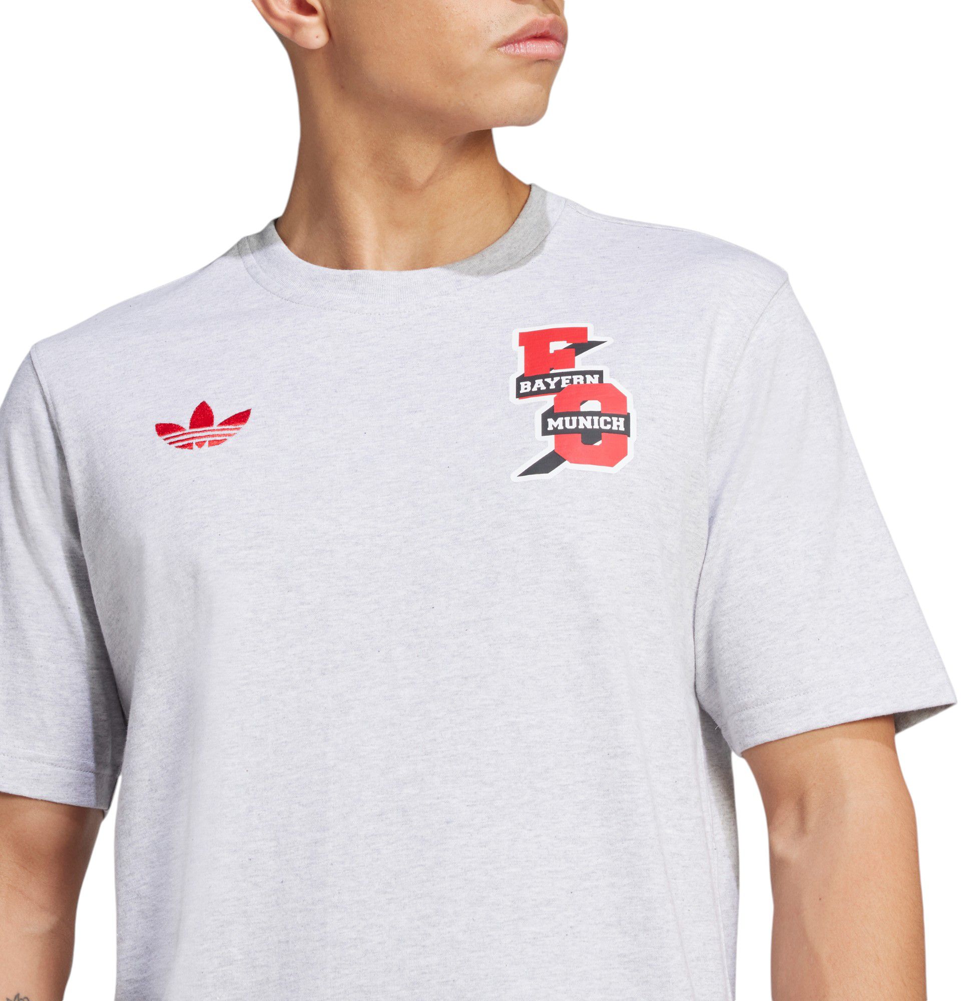adidas Adult Bayern Munich 2024 Vintage Originals Grey T-Shirt product image