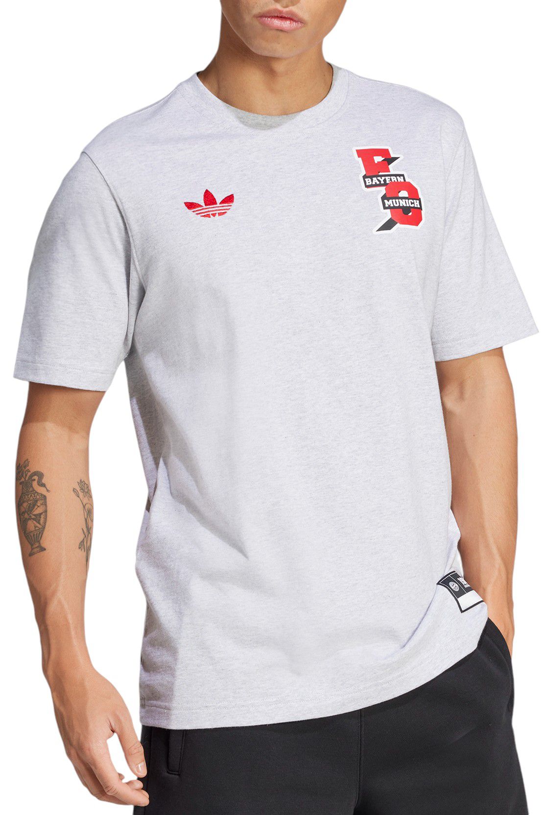 adidas Adult Bayern Munich 2024 Vintage Originals Grey T-Shirt product image