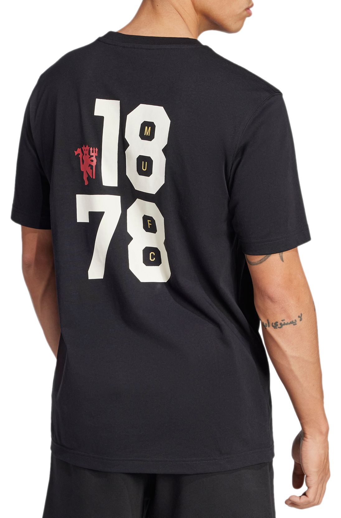 adidas Adult Manchester United 2024 Vintage Originals Black T-Shirt product image