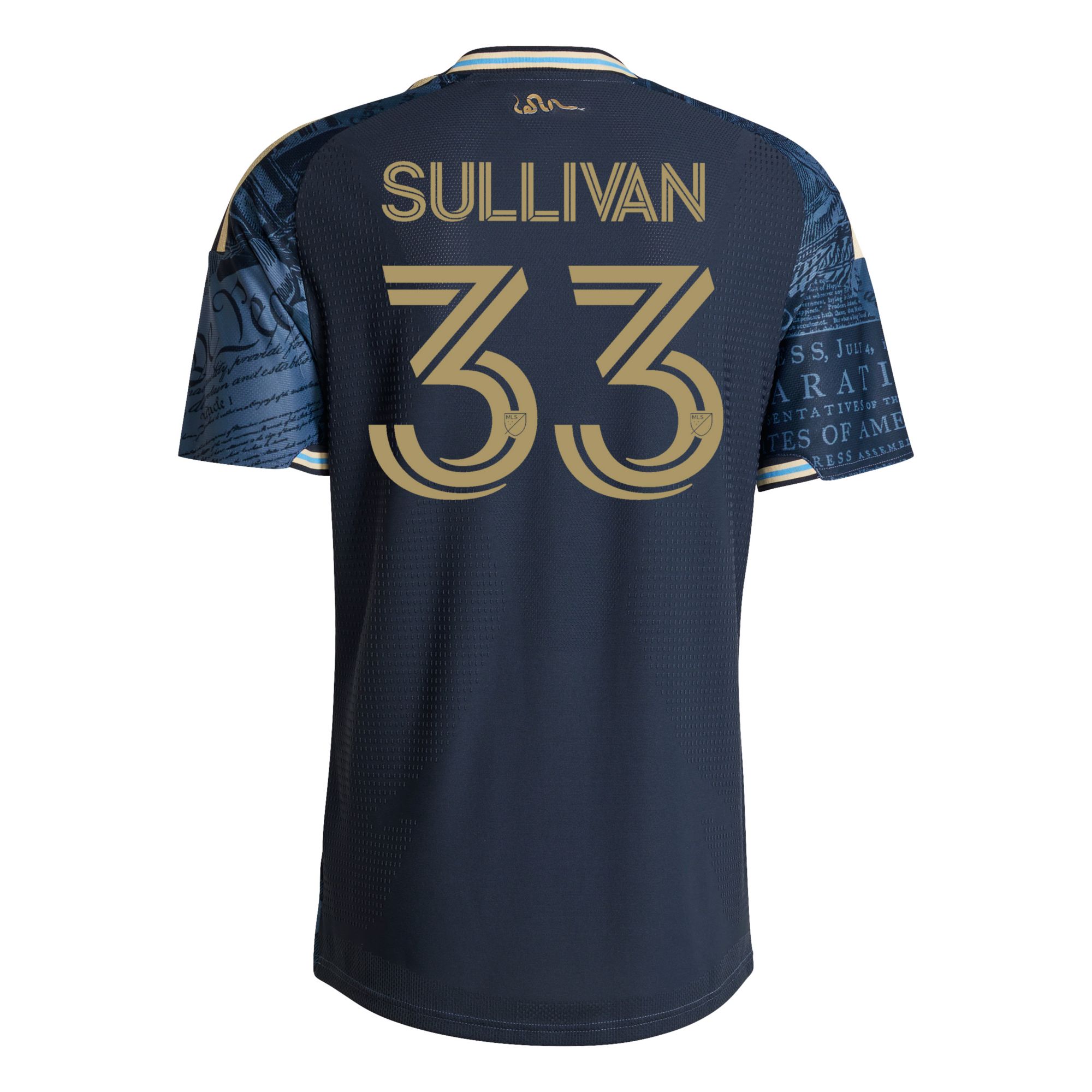adidas Adult Philadelphia Union Quinn Sullivan #33 2026 Primary Authentic '1776 Kit' Jersey product image