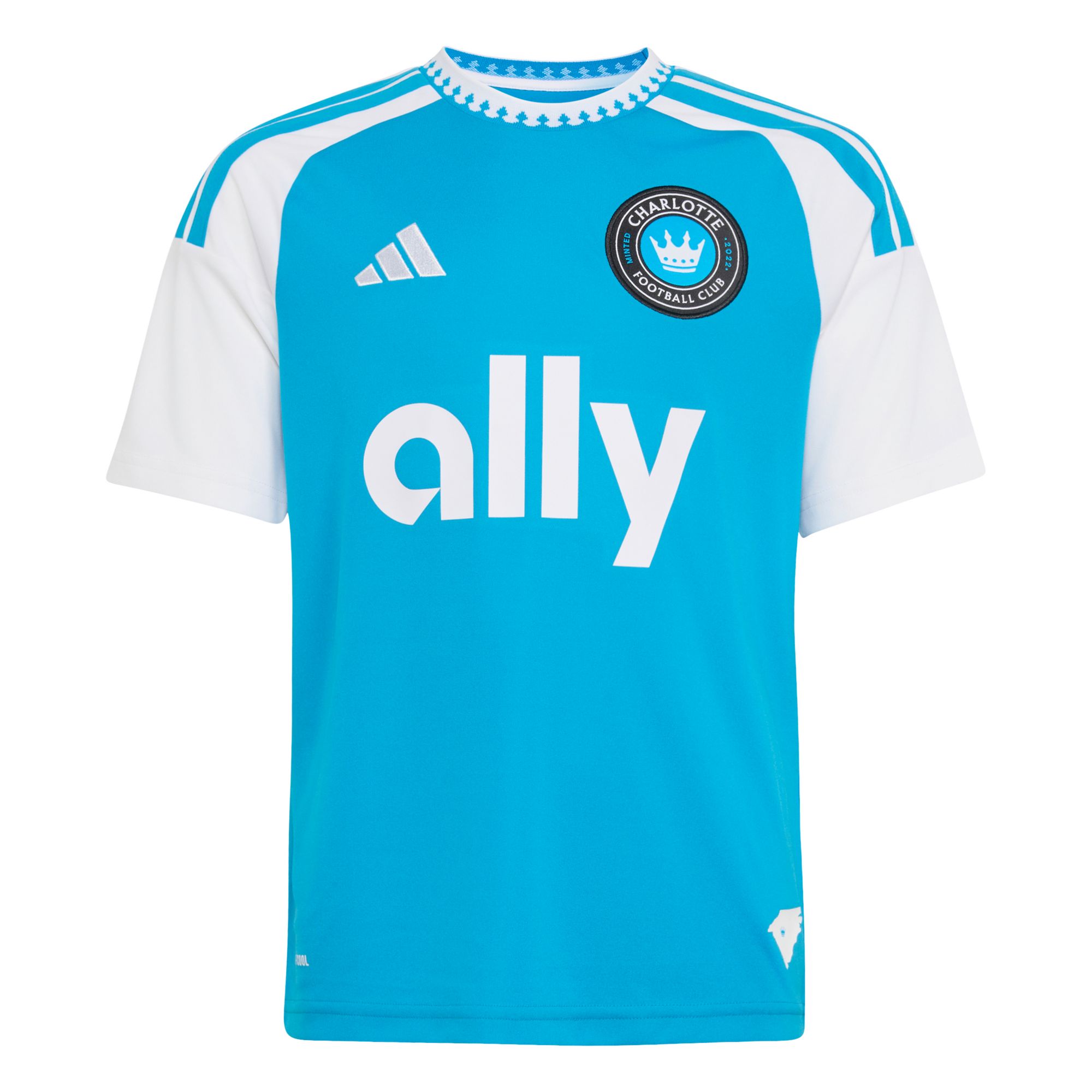 adidas Youth Charlotte FC Wilfried Zaha #10 2026 Primary Replica 'Carolina Kit: Crowns Up' Jersey product image