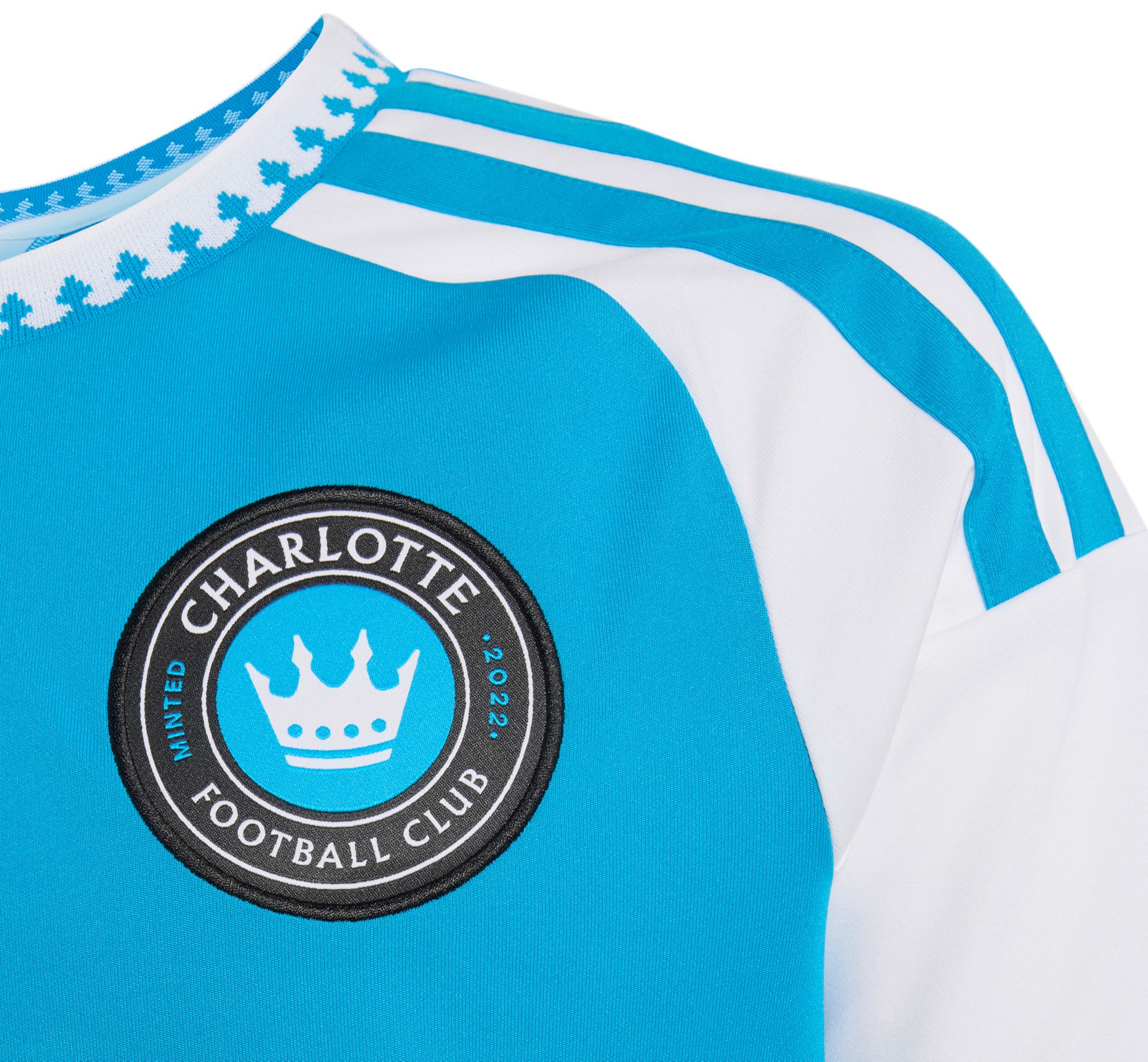 adidas Youth Charlotte FC 2026 Primary Replica 'Carolina Kit: Crowns Up' Jersey product image