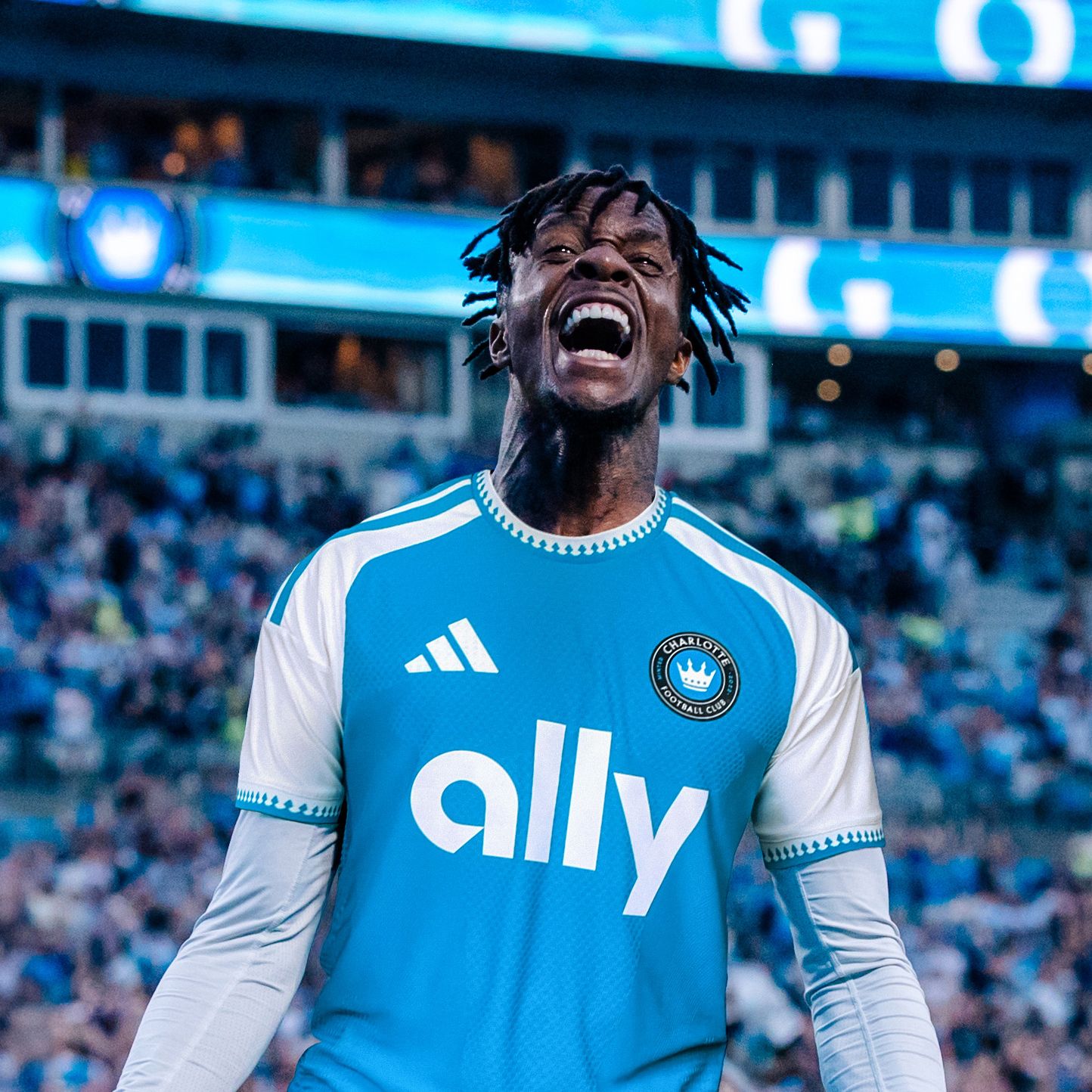 adidas Adult Charlotte FC Wilfried Zaha #10 2026 Primary Authentic 'Carolina Kit: Crowns Up' Jersey product image