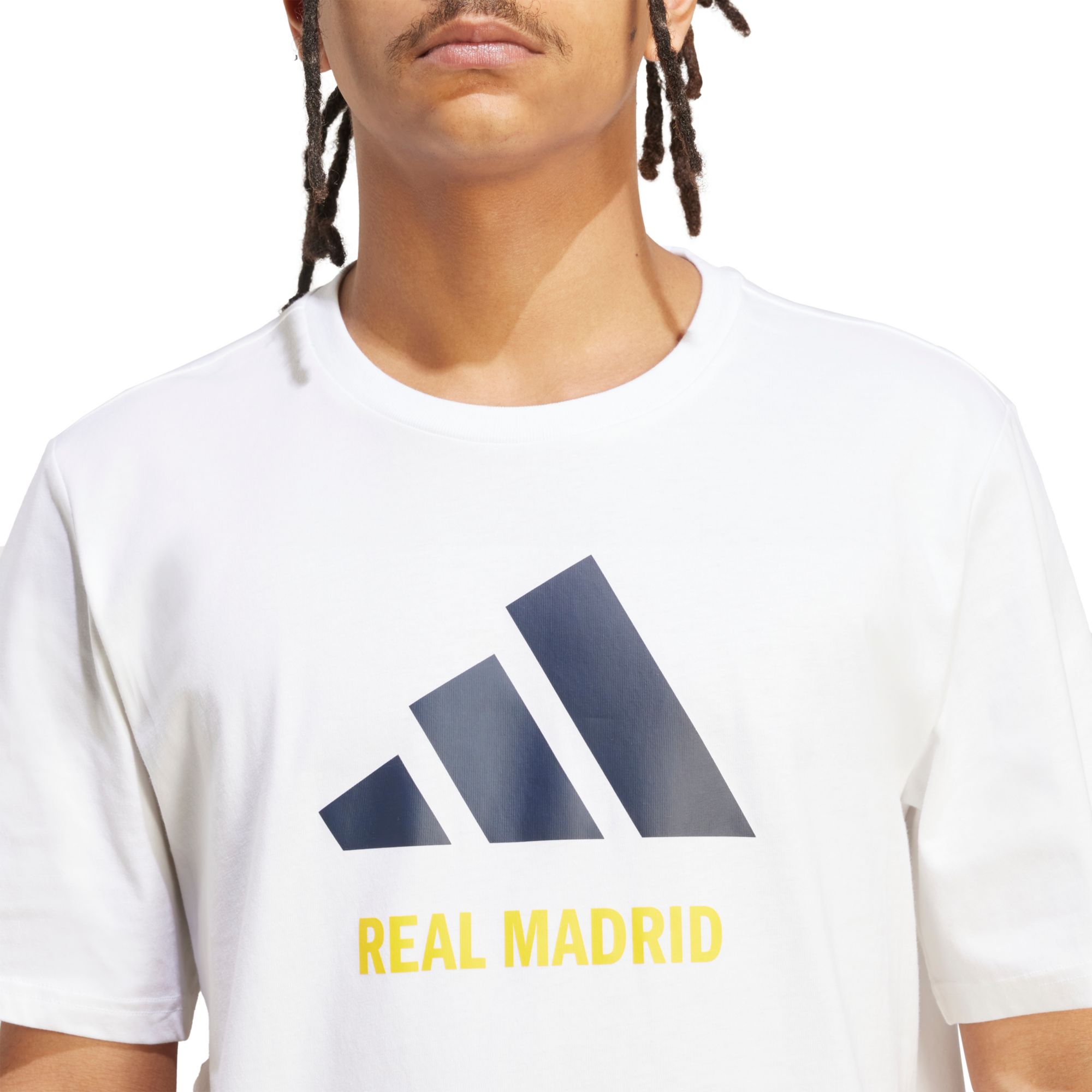 adidas Adult Real Madrid 2025 White Logo T-Shirt product image