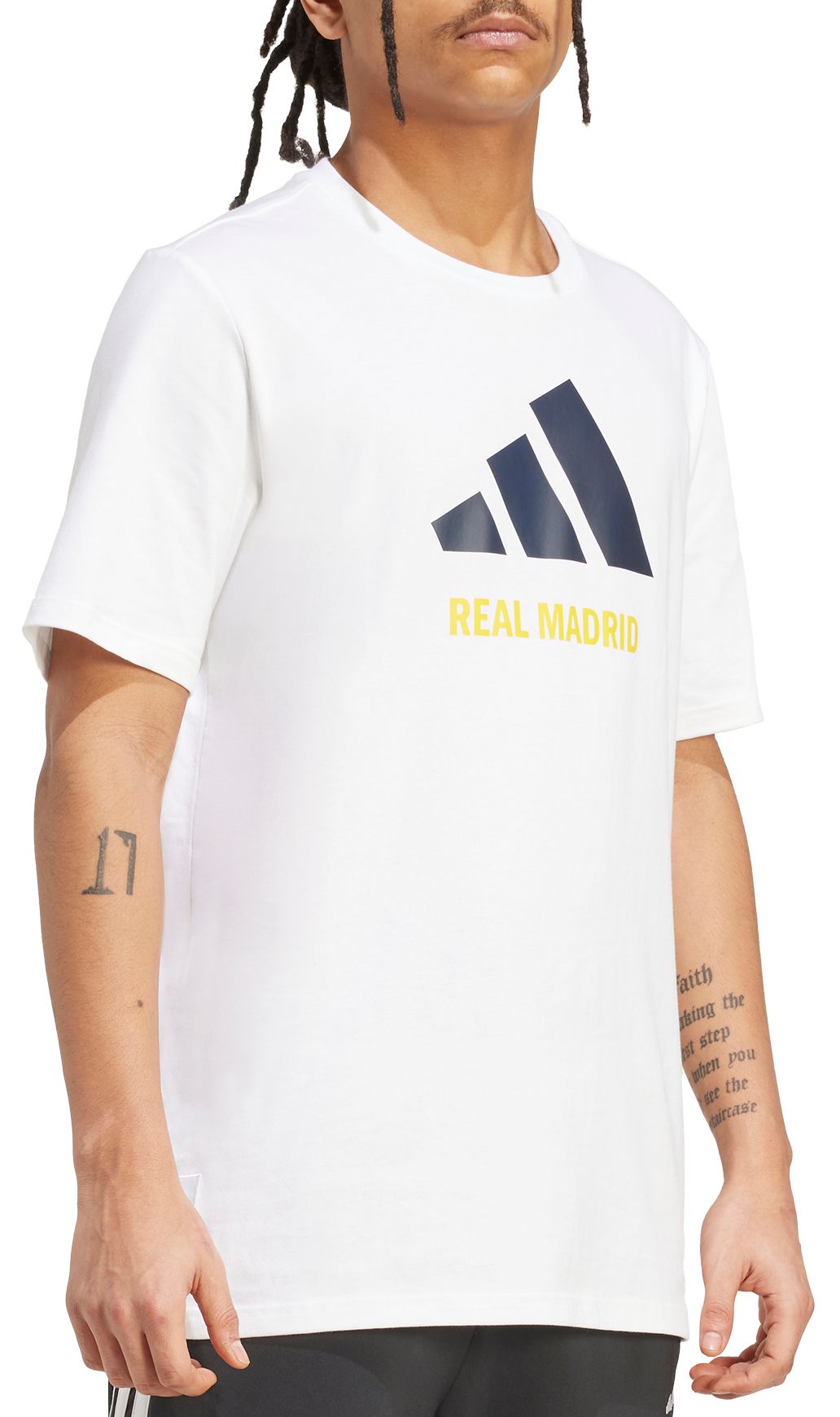 adidas Adult Real Madrid 2025 White Logo T-Shirt product image