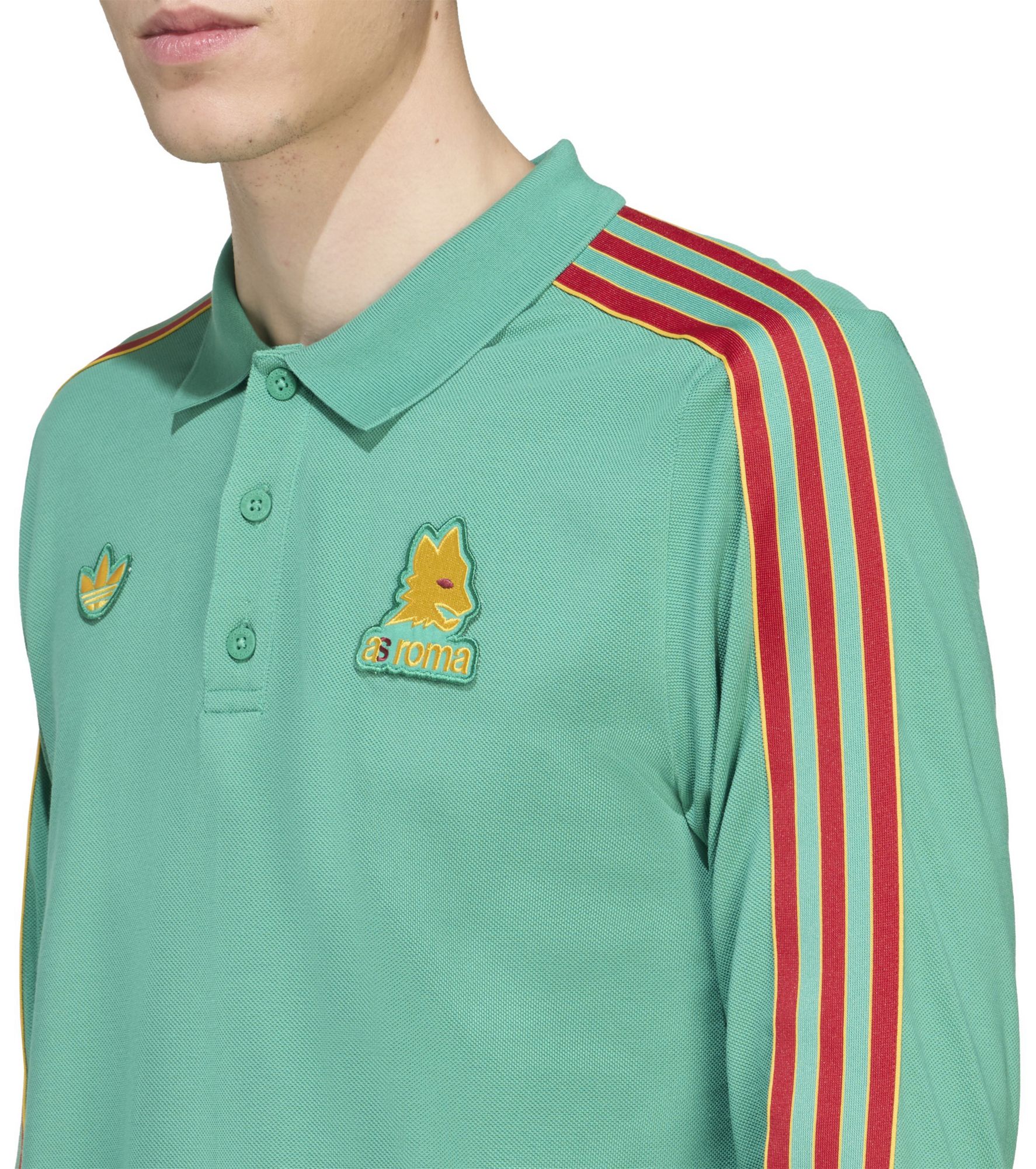 adidas Adult AS Roma 2025-26 Vintage Green Polo product image