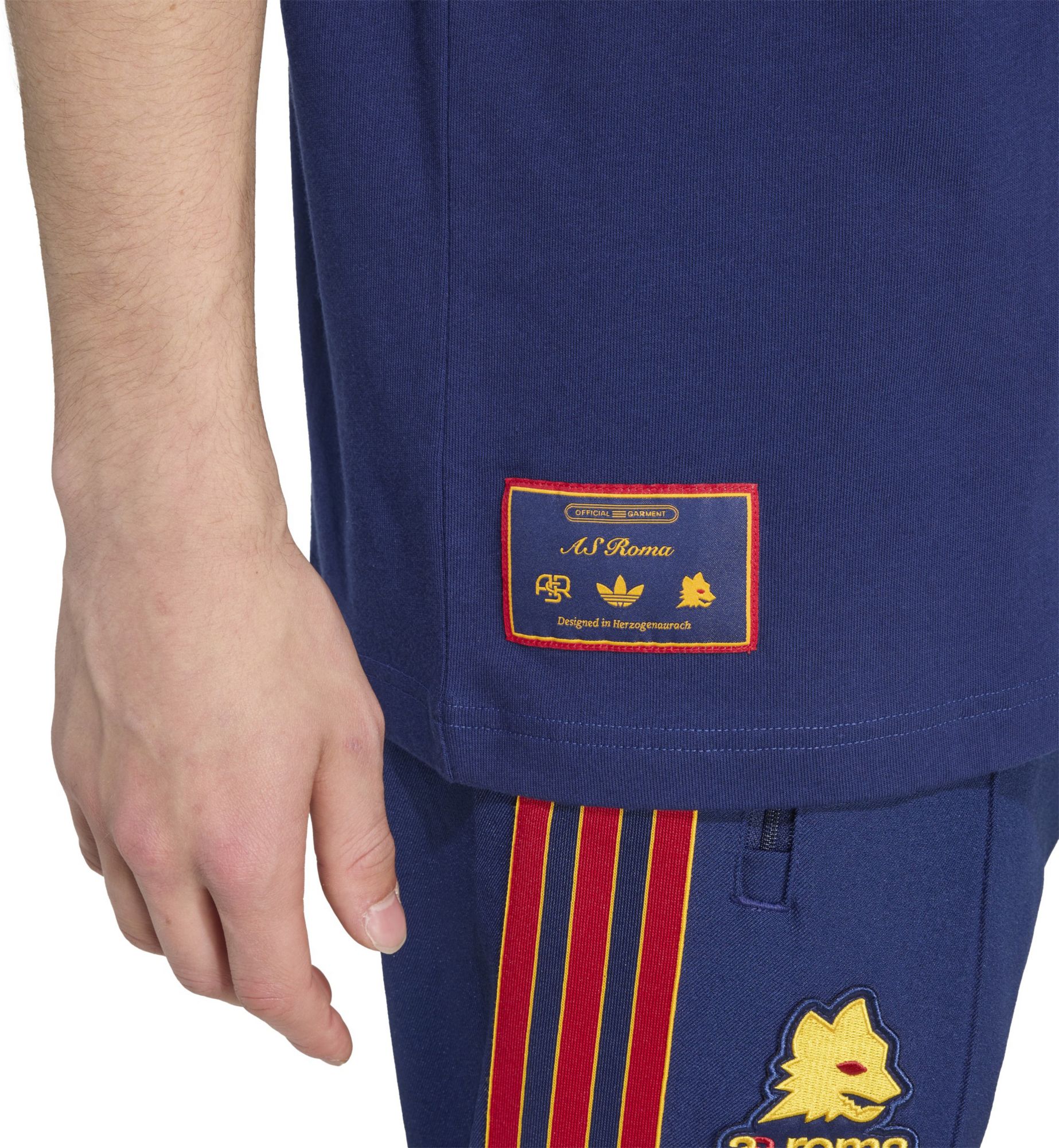 adidas Adult AS Roma Blue Vintage T-Shirt product image