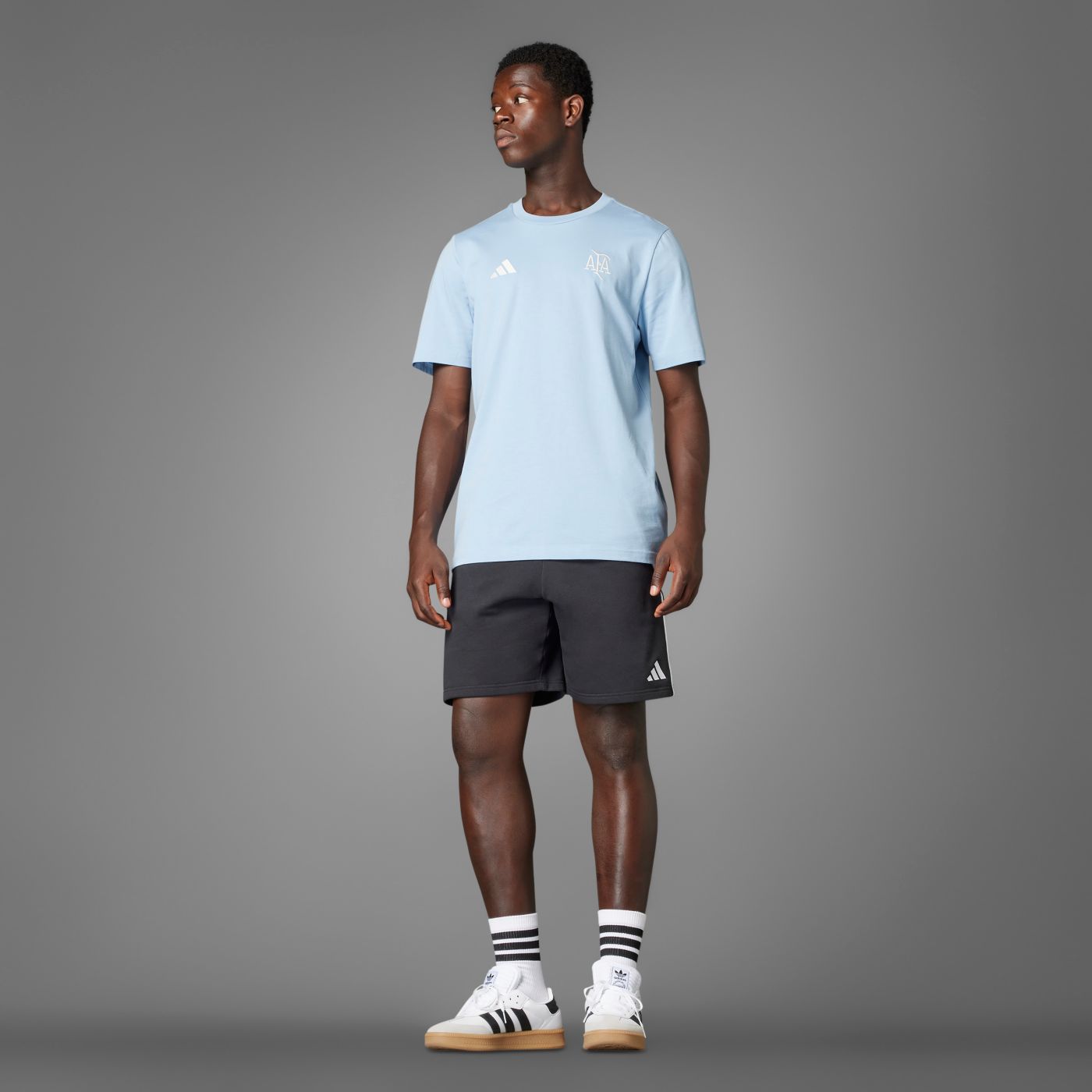 Adidas t shirt light blue online