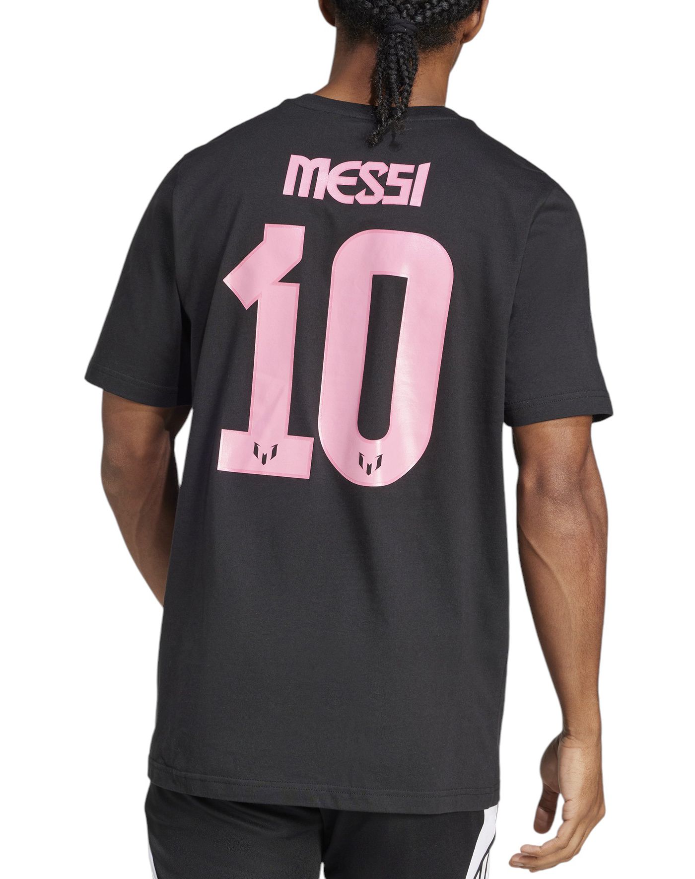 adidas Men's Inter Miami CF 2025 Lionel Messi 10 Black TShirt Dick