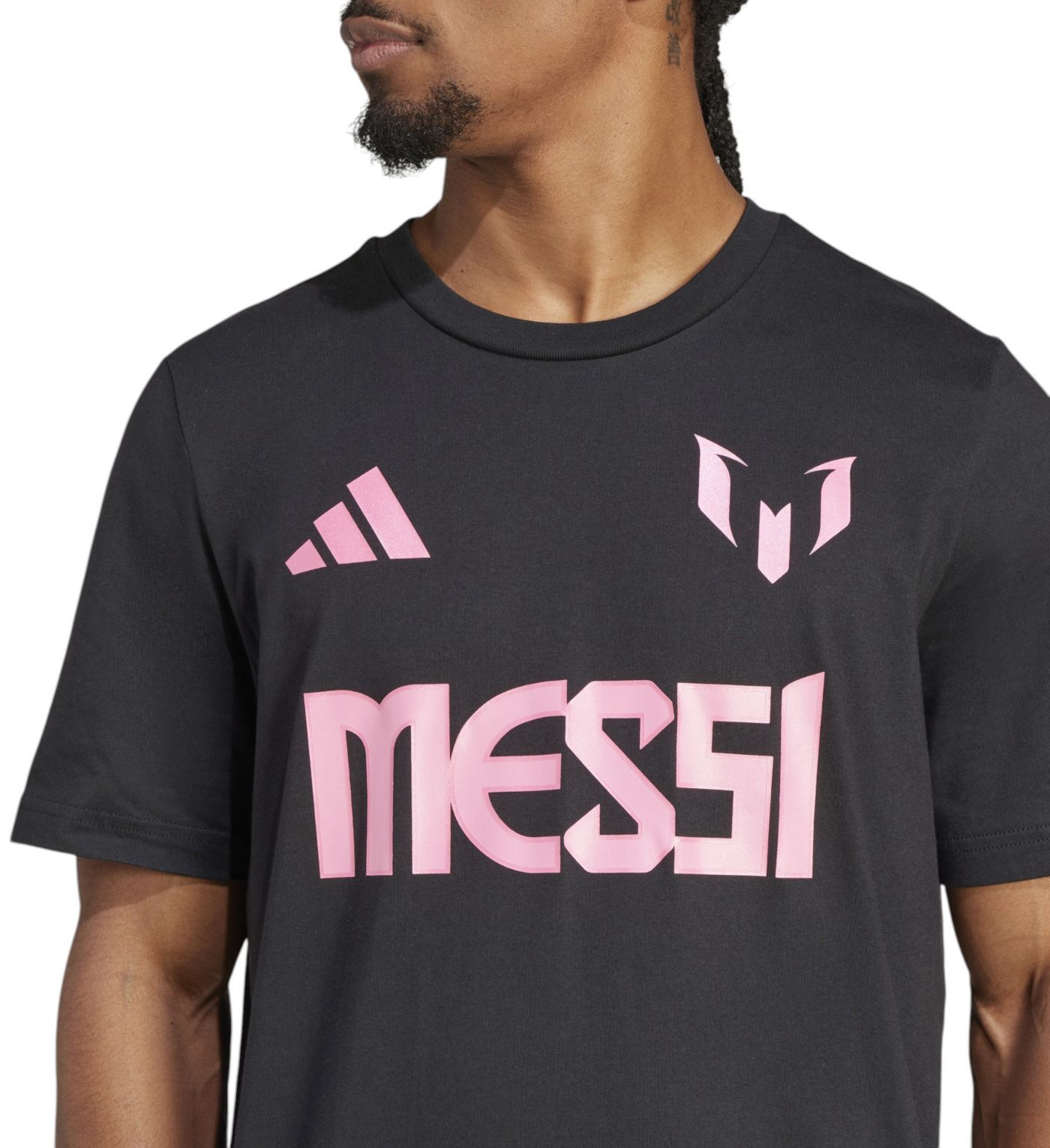 adidas Men's Inter Miami CF 2025 Lionel Messi 10 Black TShirt Dick