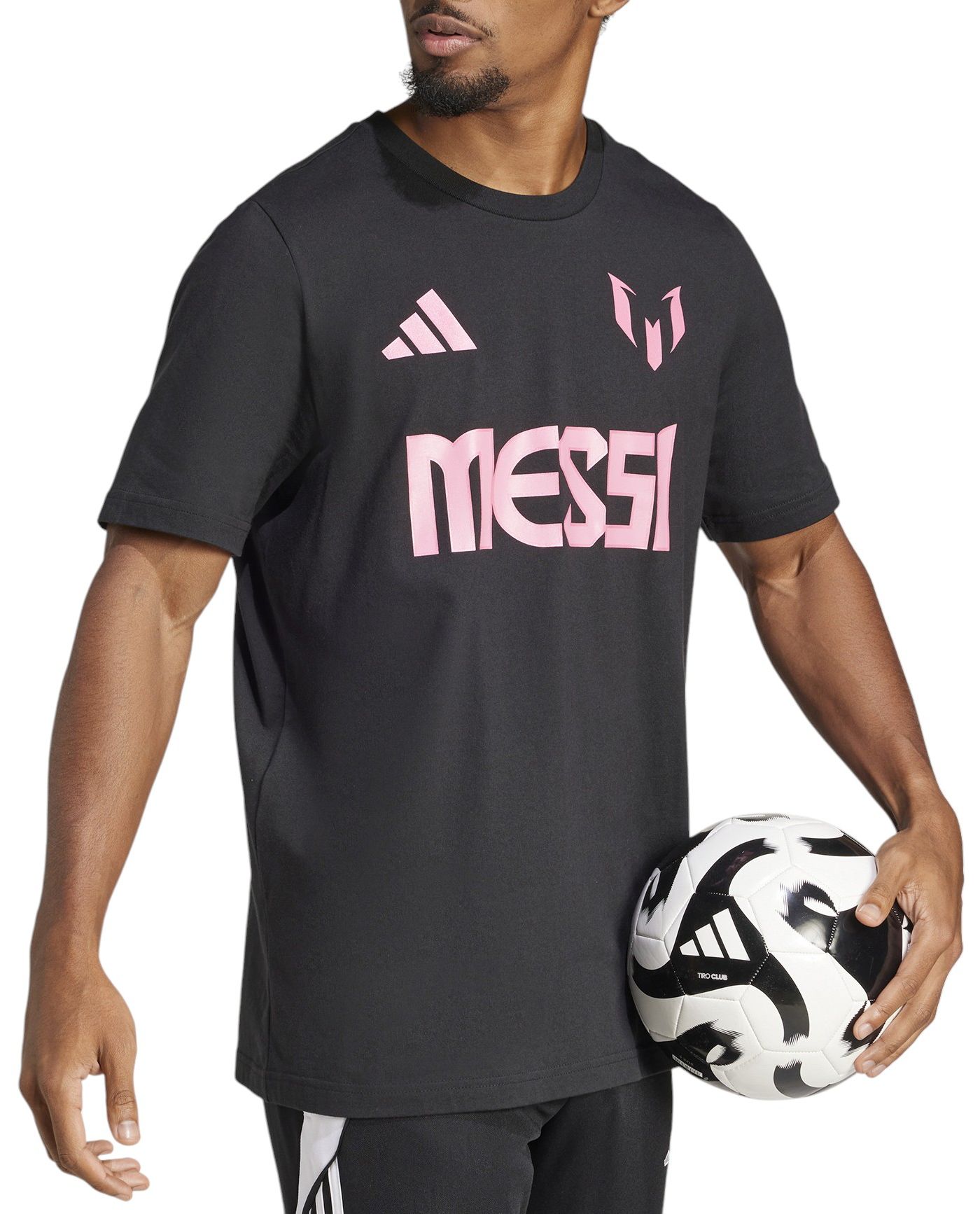 adidas Men's Inter Miami CF 2025 Lionel Messi 10 Black TShirt Dick