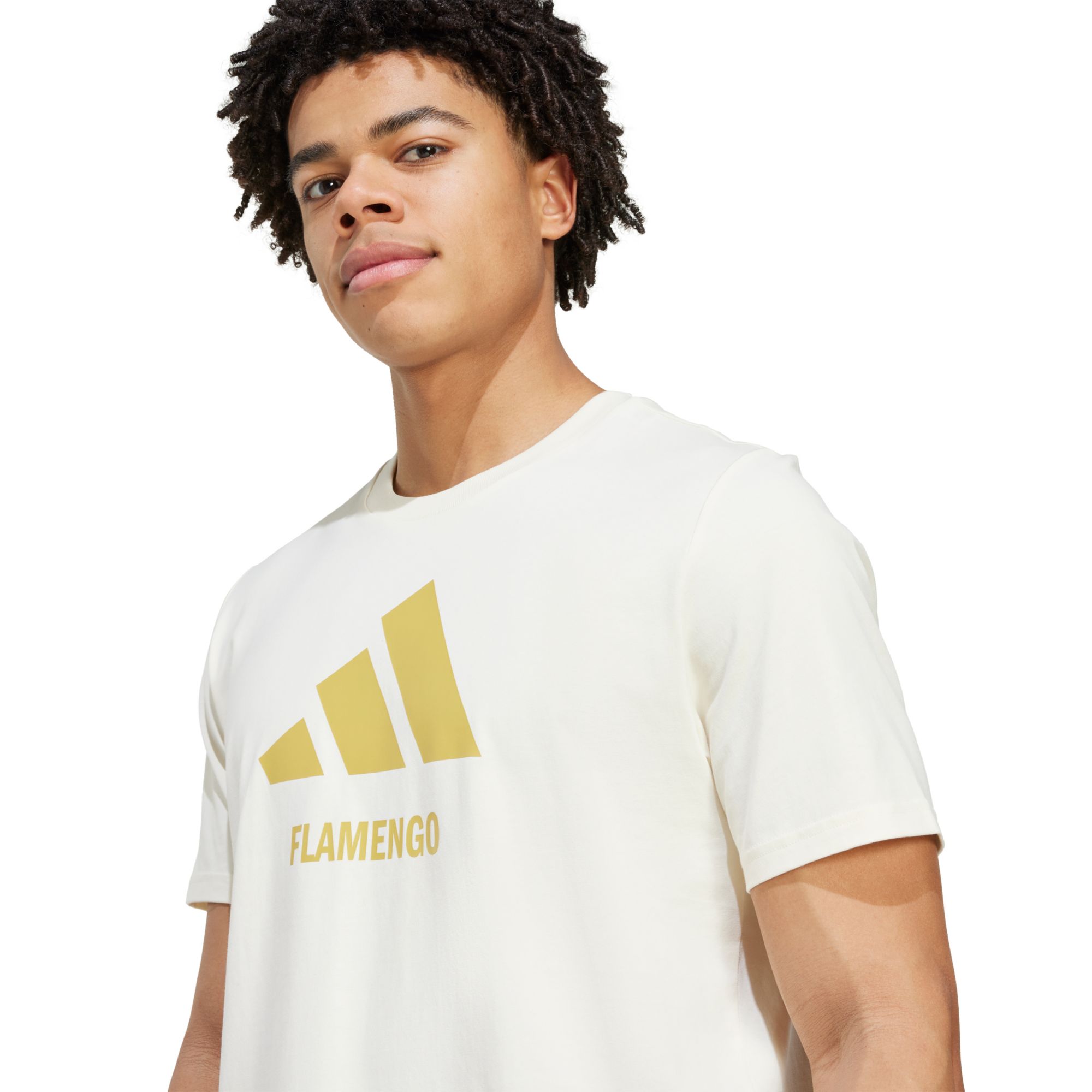 adidas Men's Flamengo 2025 White Logo T-Shirt product image