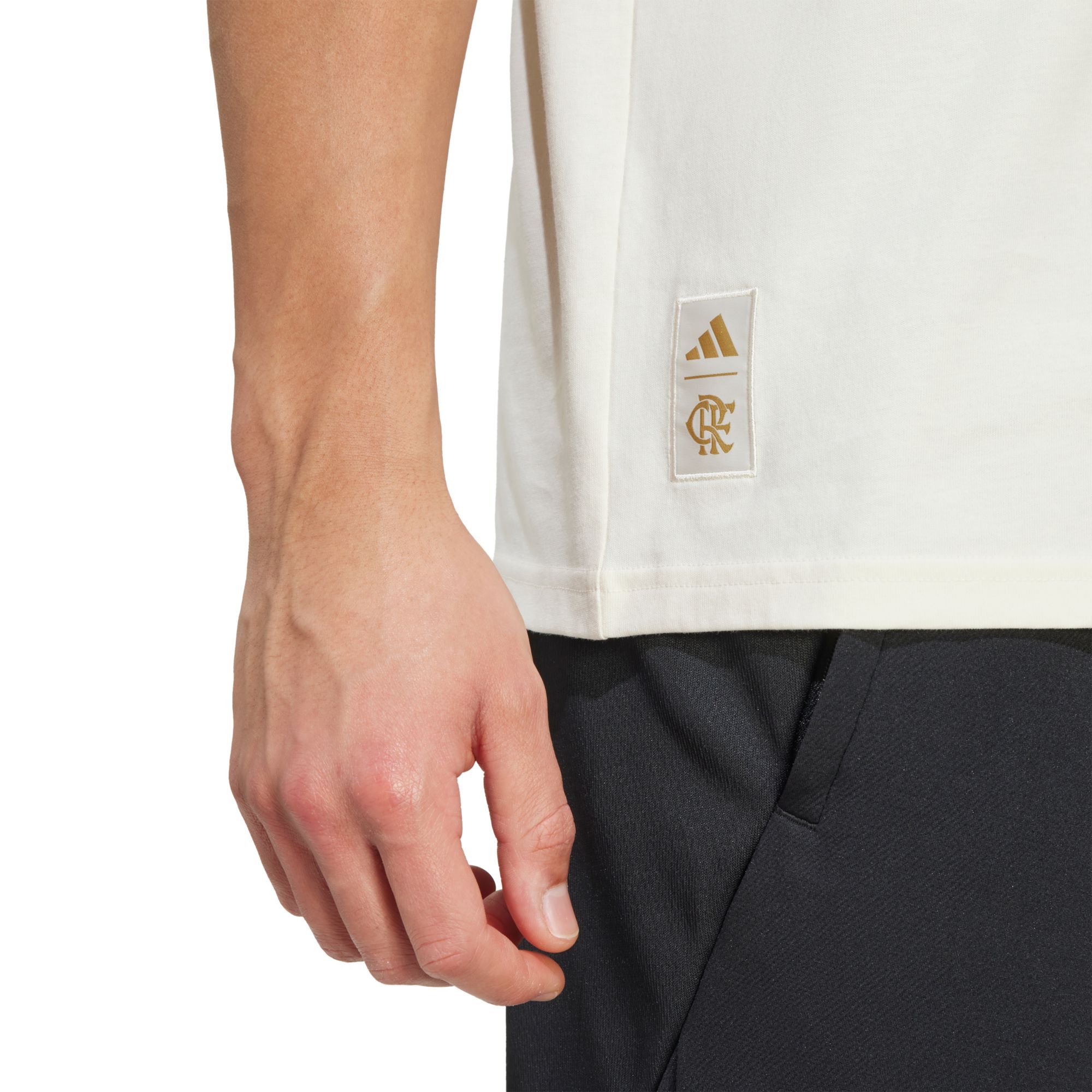 adidas Men's Flamengo 2025 White Logo T-Shirt product image