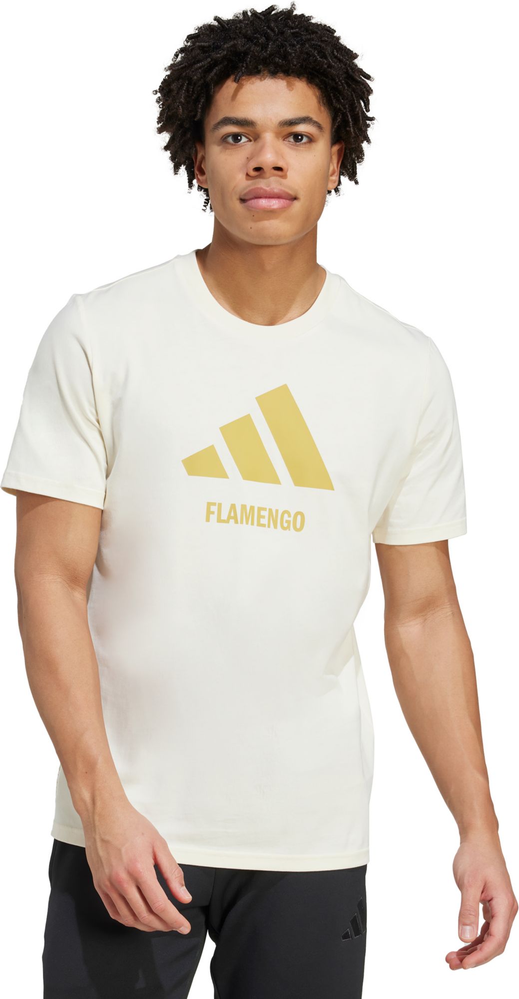 adidas Men's Flamengo 2025 White Logo T-Shirt product image
