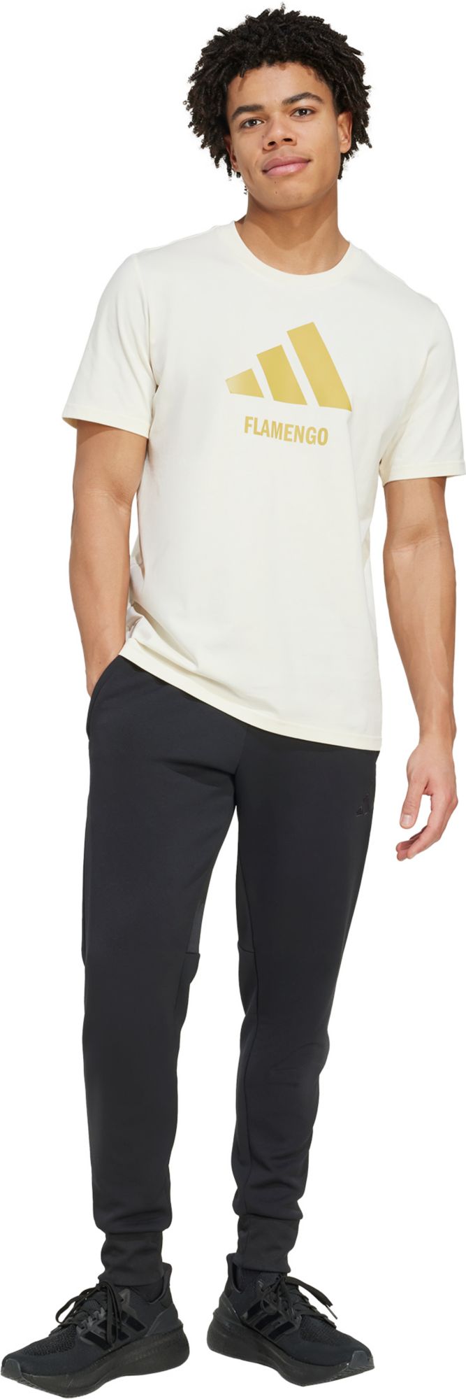 adidas Men's Flamengo 2025 White Logo T-Shirt product image