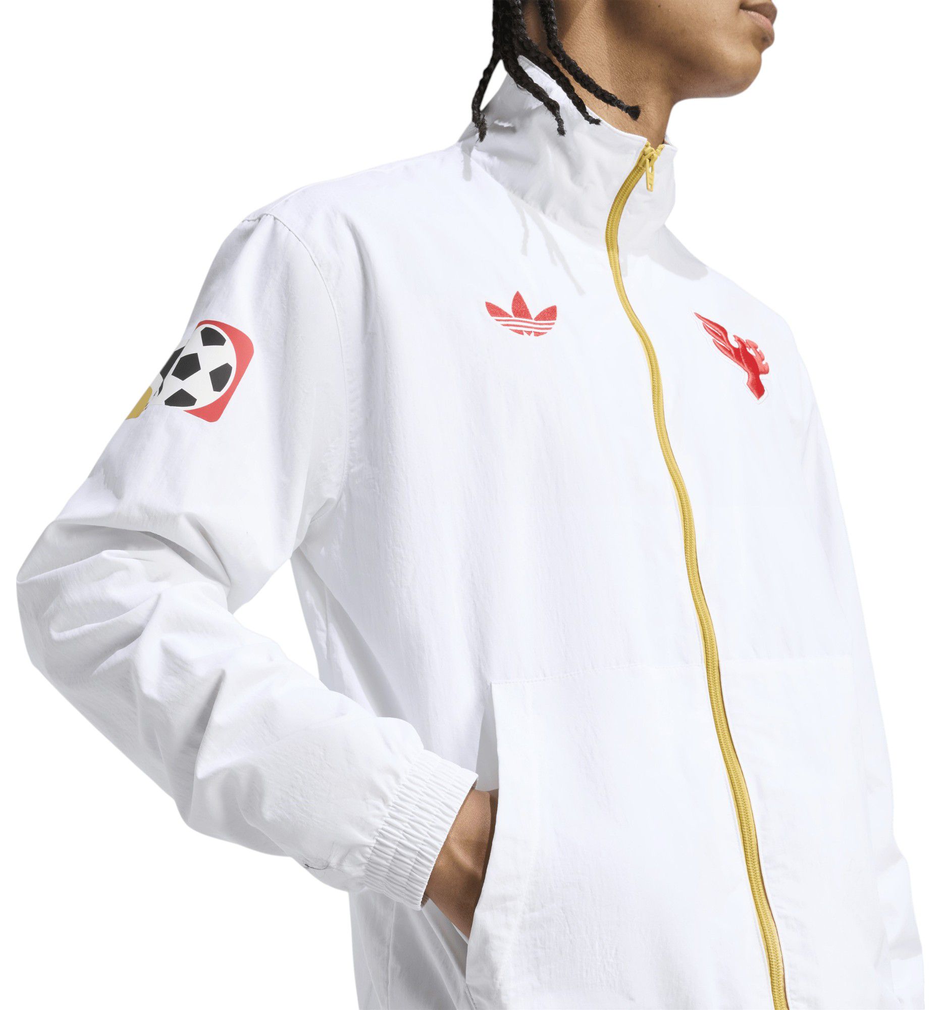 adidas Adult D.C. United 2025 White Prematch Jacket product image