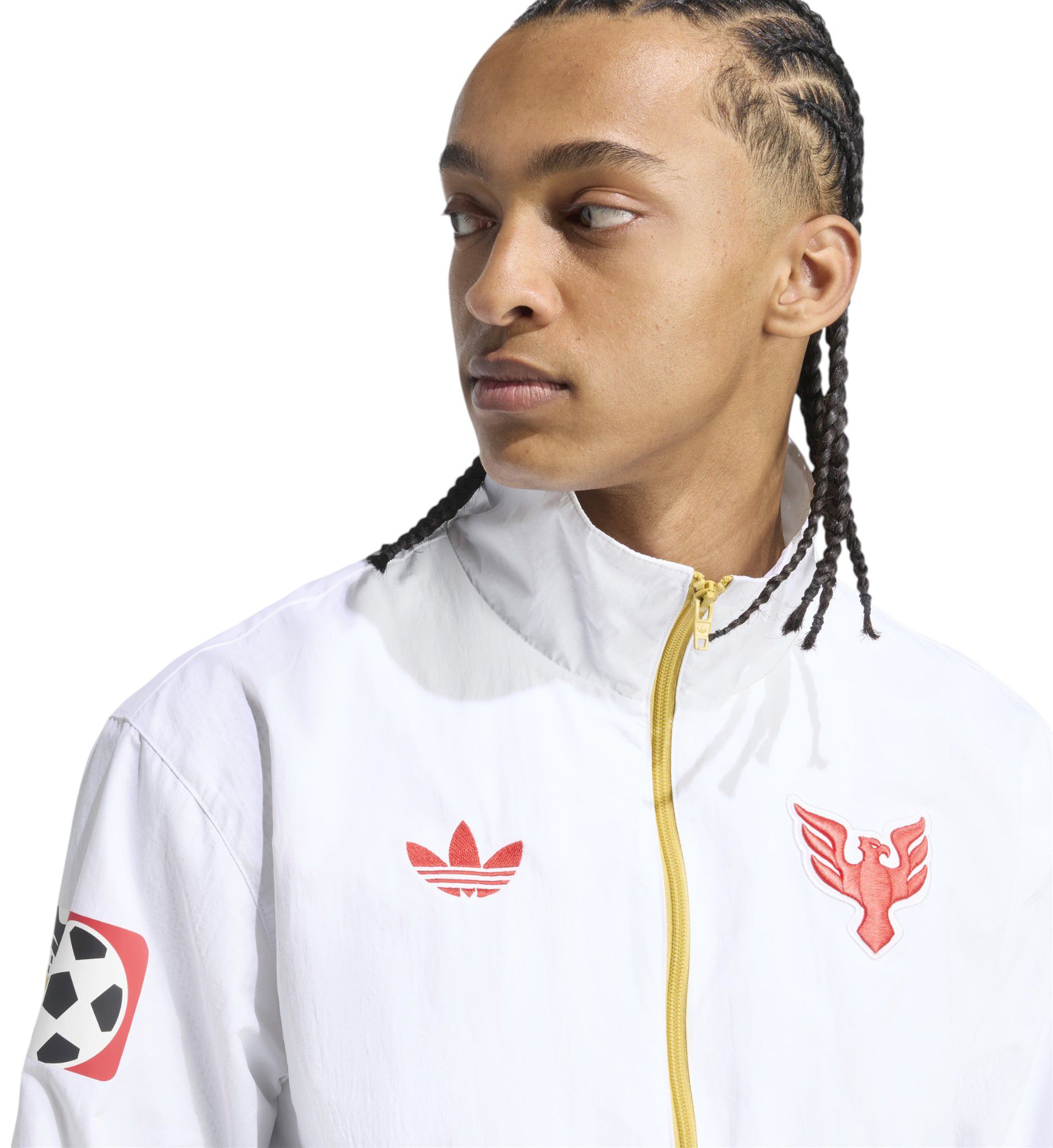 adidas Adult D.C. United 2025 White Prematch Jacket product image