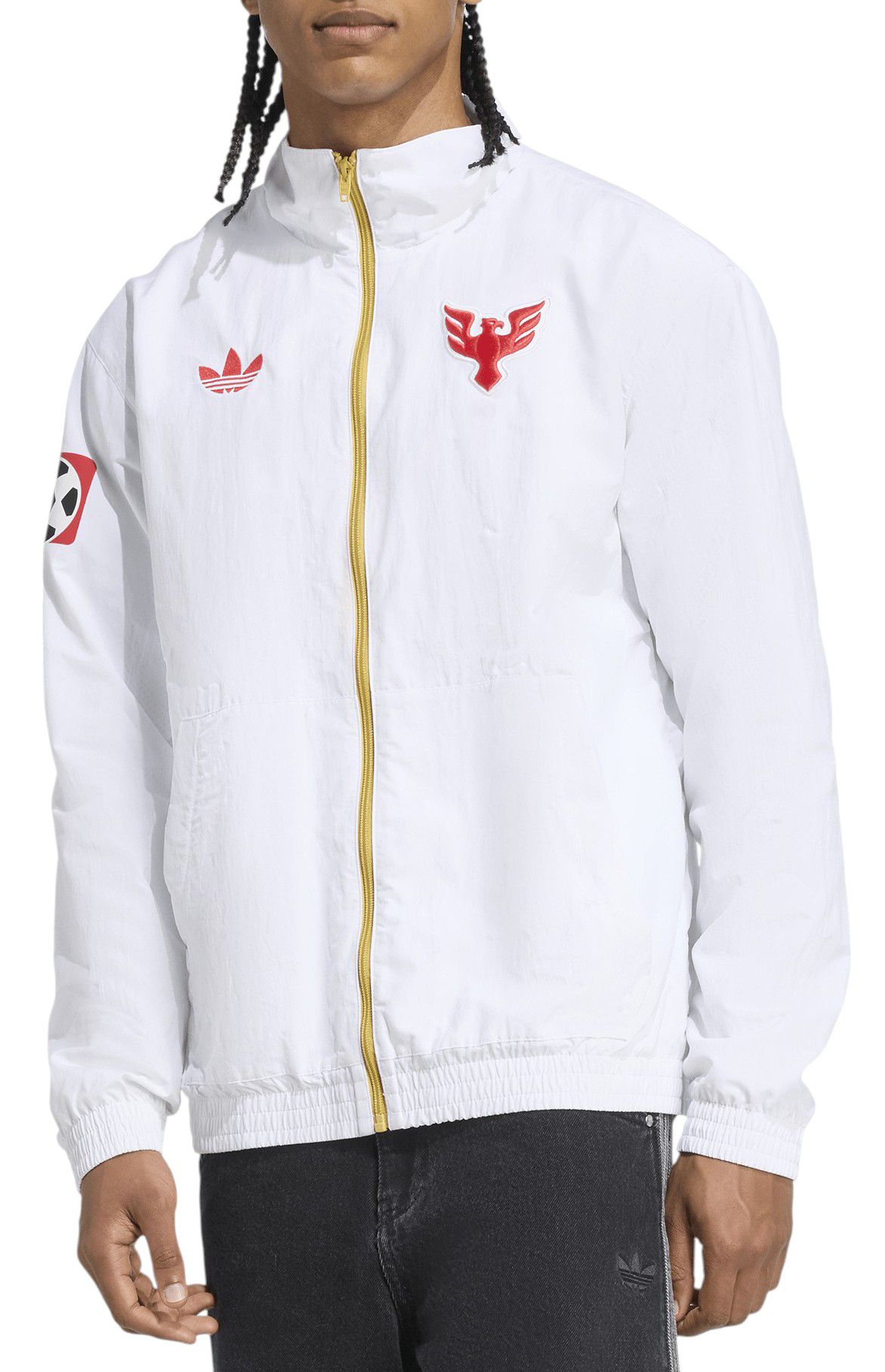 adidas Adult D.C. United 2025 White Prematch Jacket product image