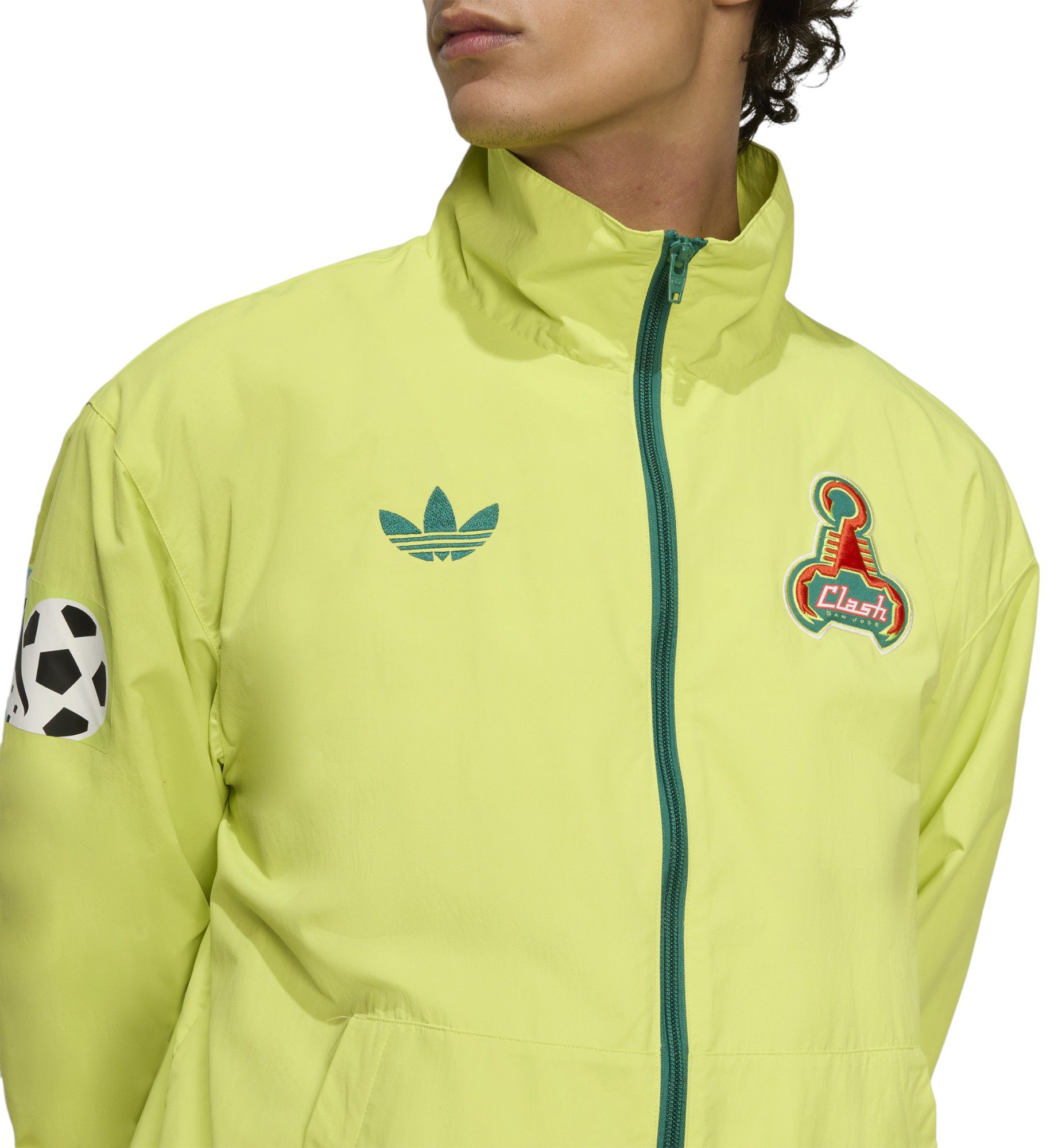 adidas Adult San Jose Earthquakes 2025 Yellow Prematch Jacket product image