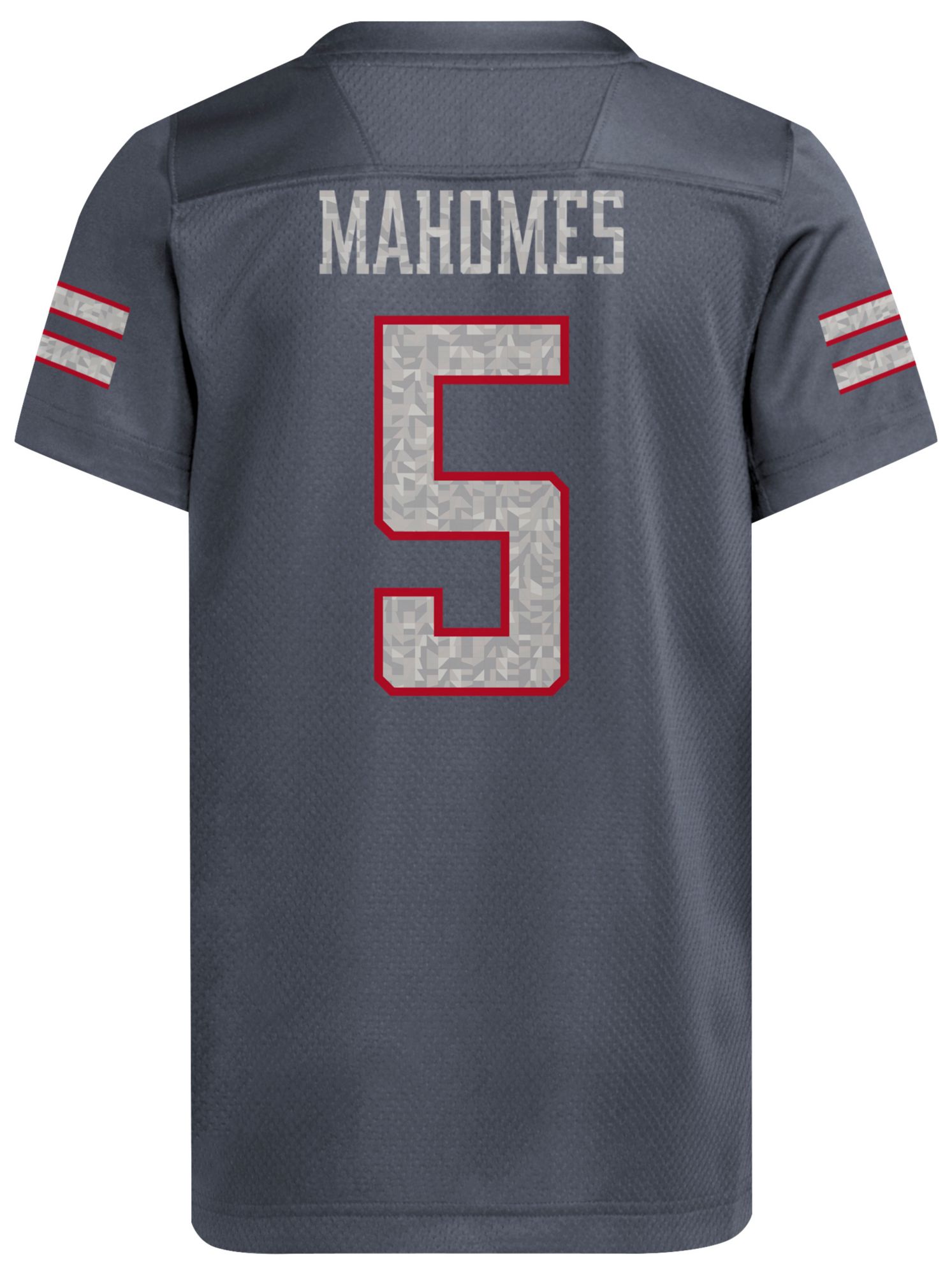 adidas Youth Texas Tech x Mahomes Collection Patrick Mahomes #5 Grey Replica Football Jersey product image
