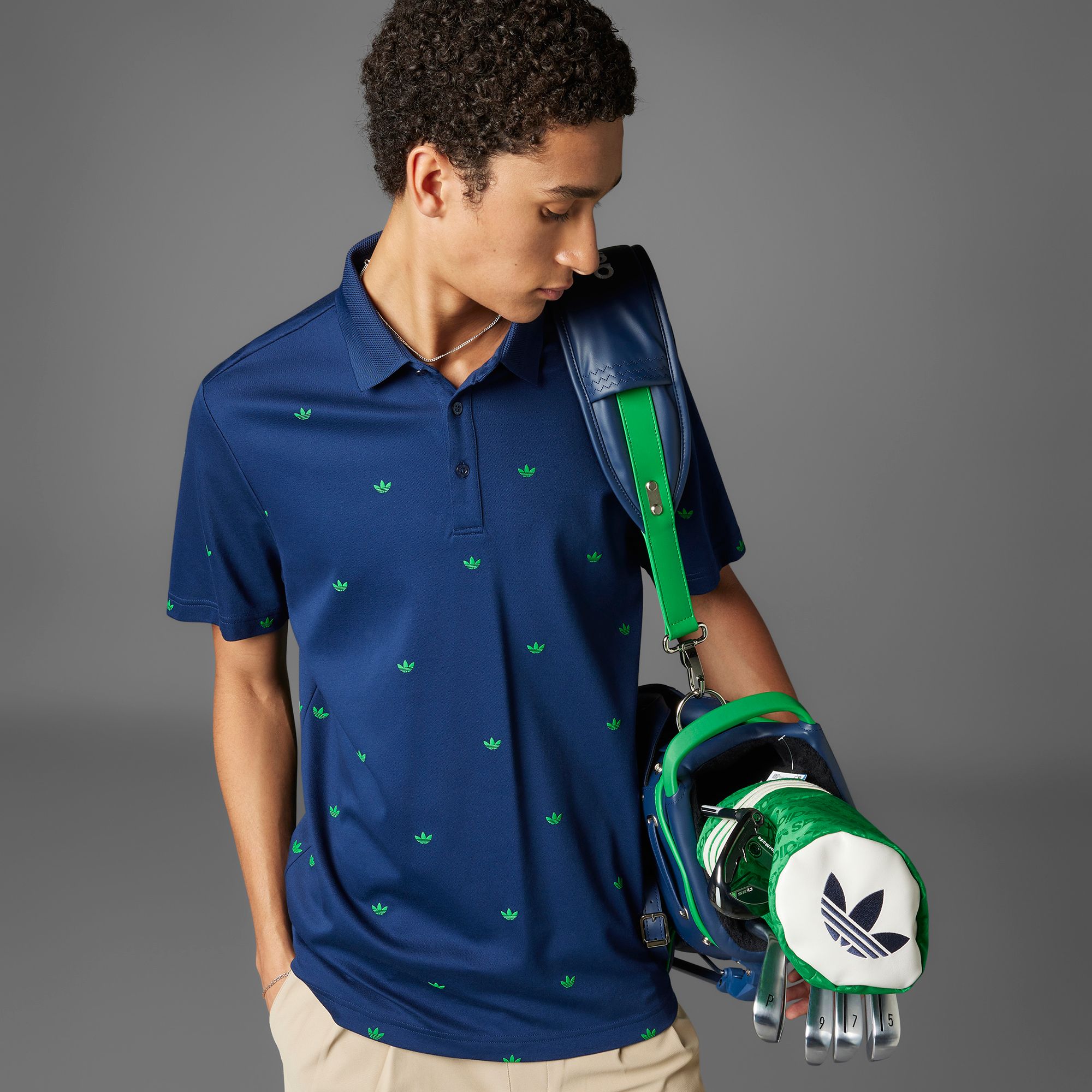 adidas Originals Men's Printed Trefoil Golf Polo product image