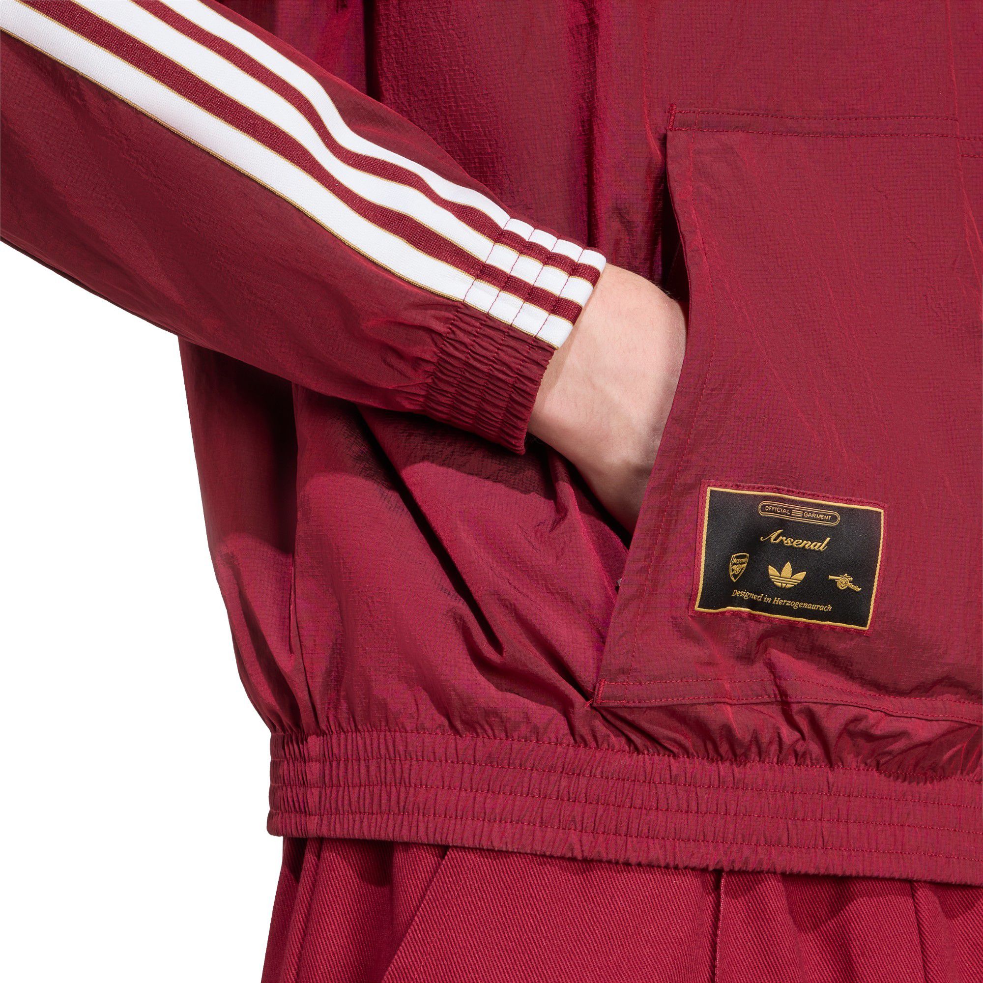 adidas Men's Aresenal 2025 Burgundy Third Full-Zip Vintage Jacket product image