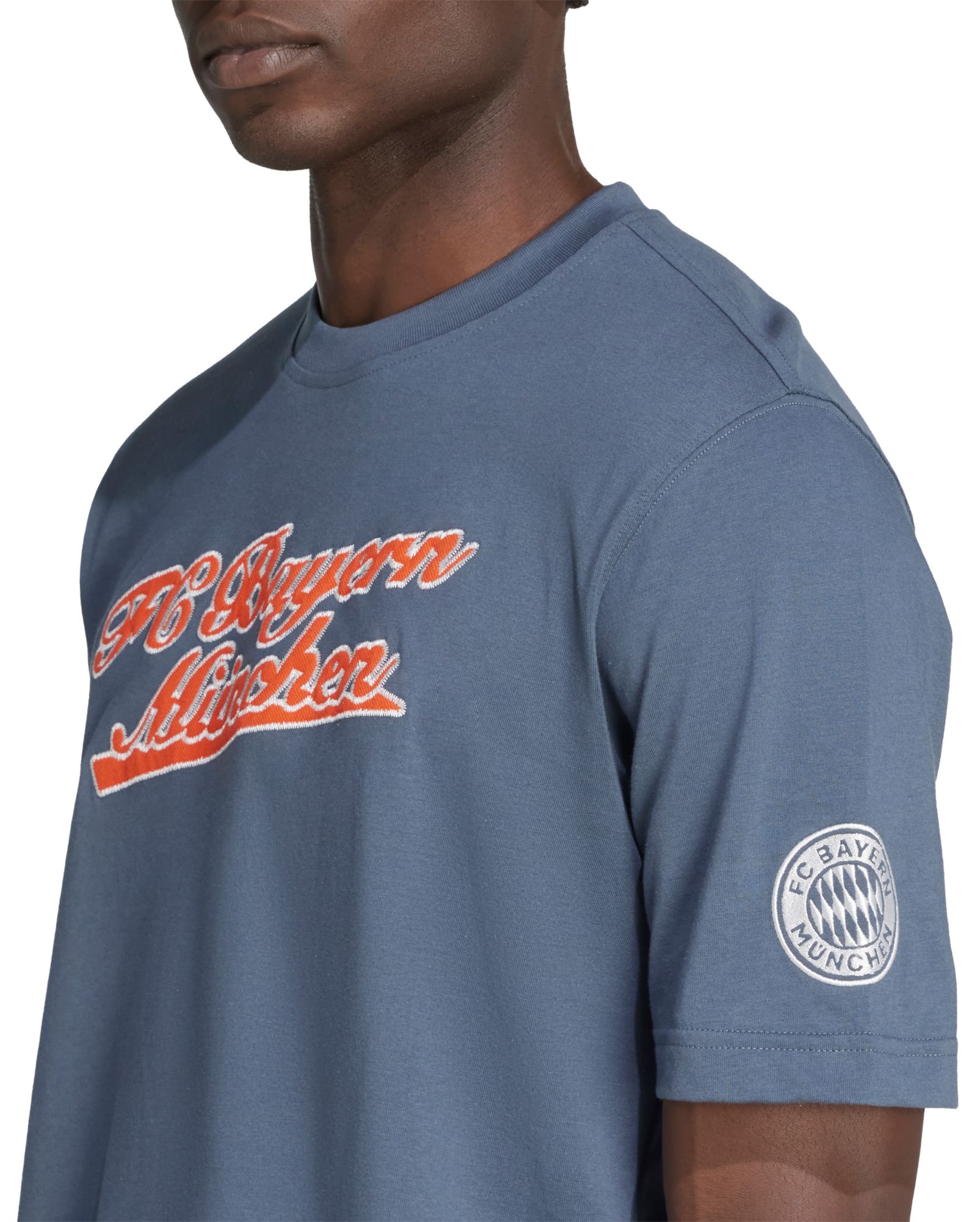 adidas Men's Bayern Munich Grey Wordmark T-Shirt product image