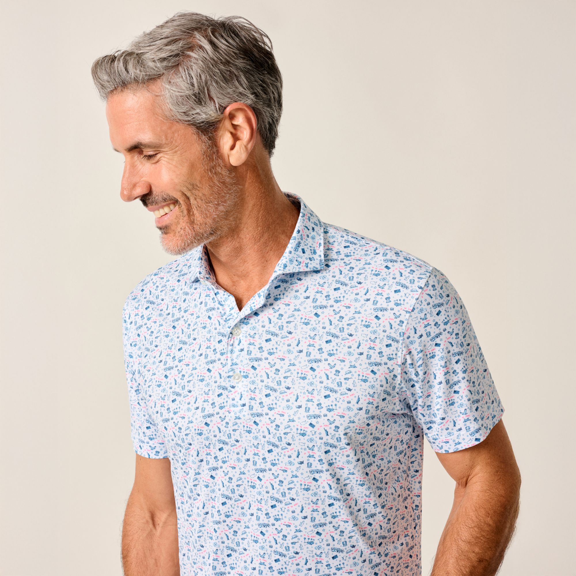 Johnnie-O Men's Merica Short Sleeve Performance Golf Polo product image