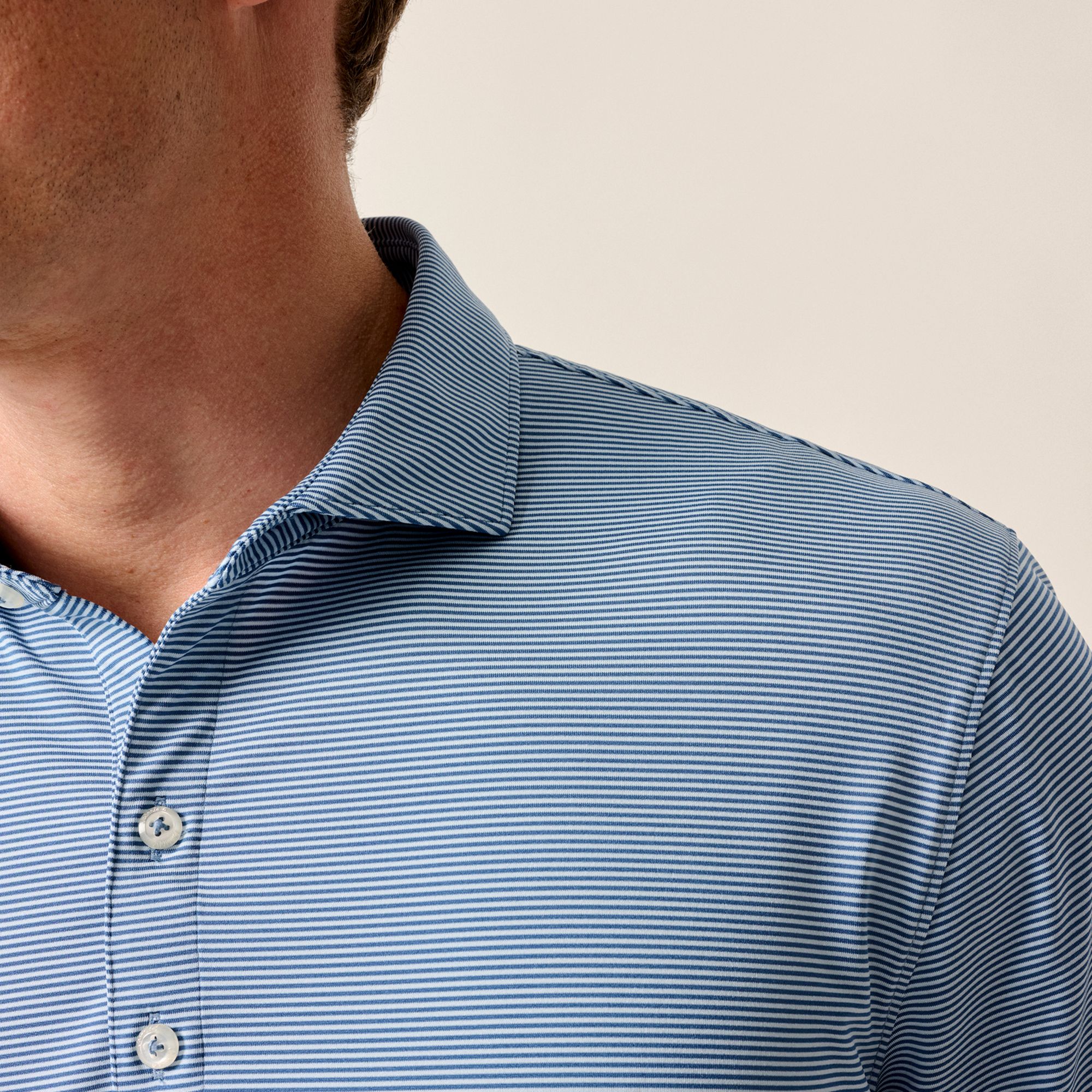 Johnnie-O Men's Lyndonn Stripe Performance Jersey Golf Polo product image