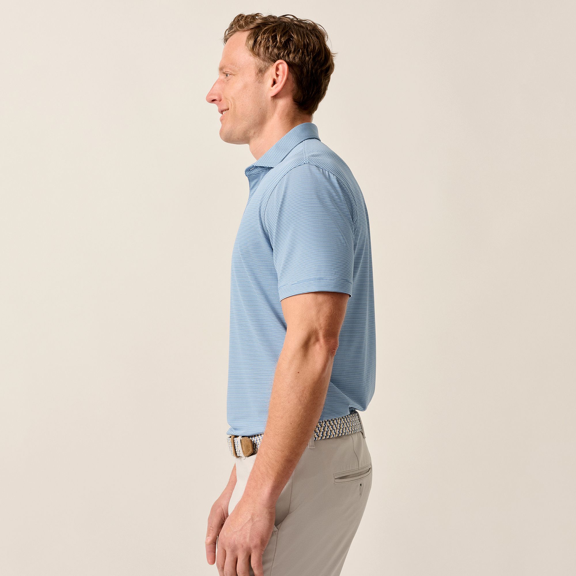 Johnnie-O Men's Lyndonn Stripe Performance Jersey Golf Polo product image