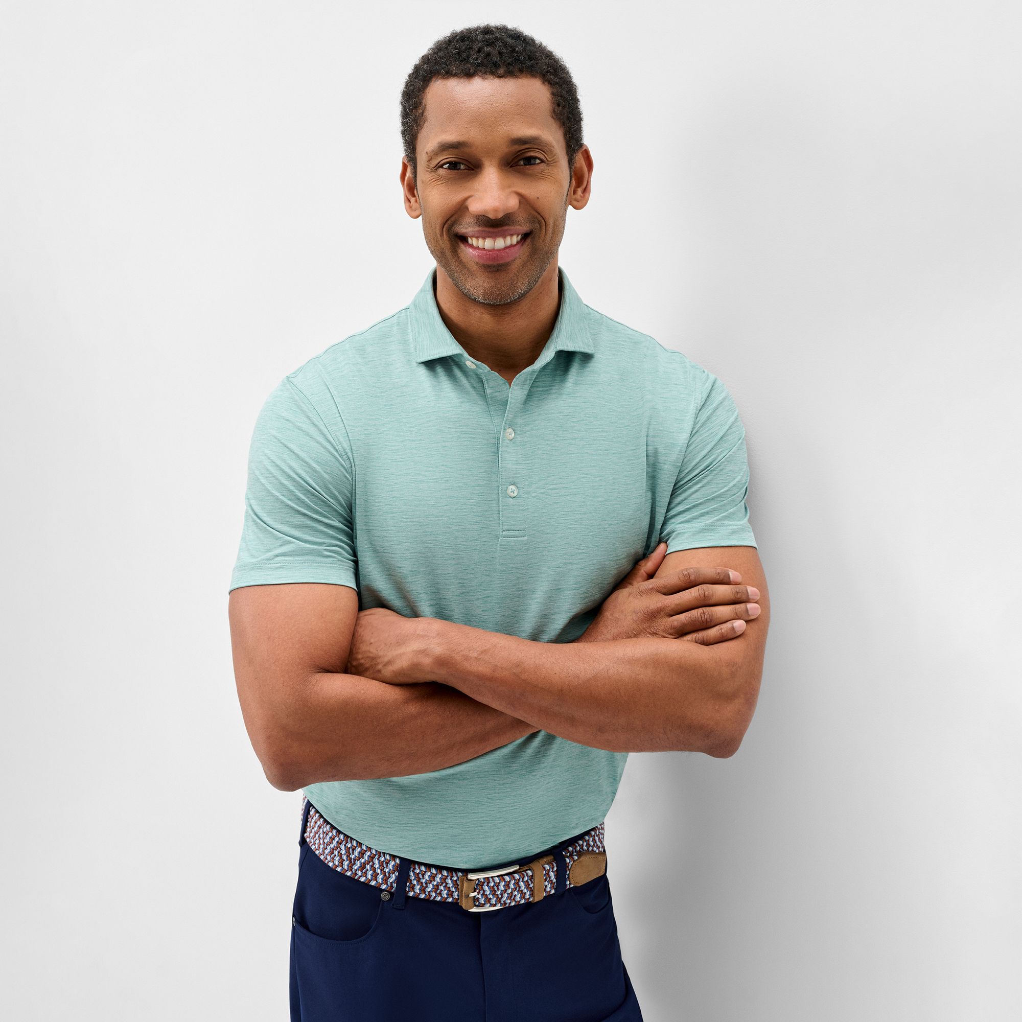 Johnnie-O Men's Huronn Featherweight Performance Jersey Golf Polo product image