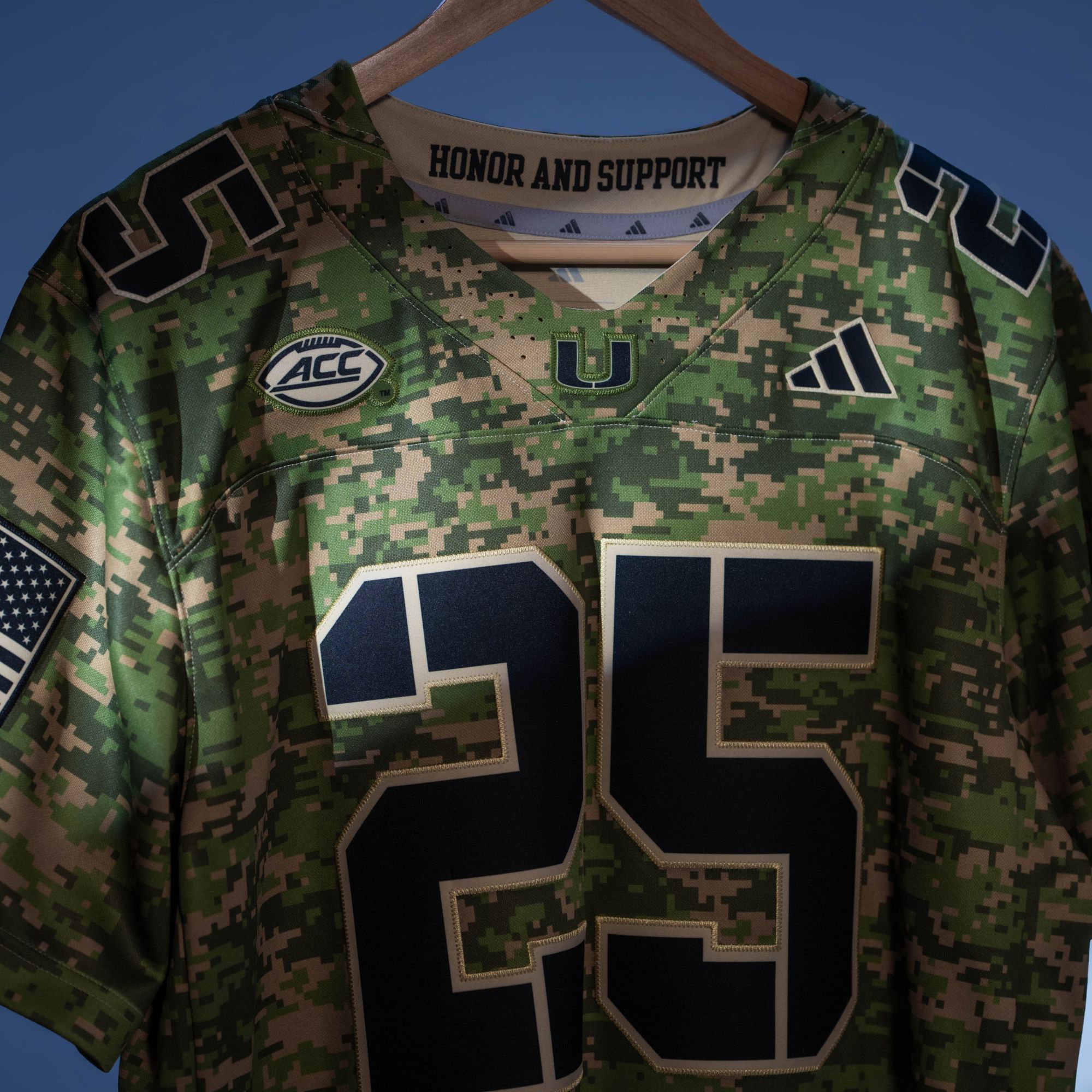 adidas Men's Miami Hurricanes Camo Strategy Military Alternate Jersey product image