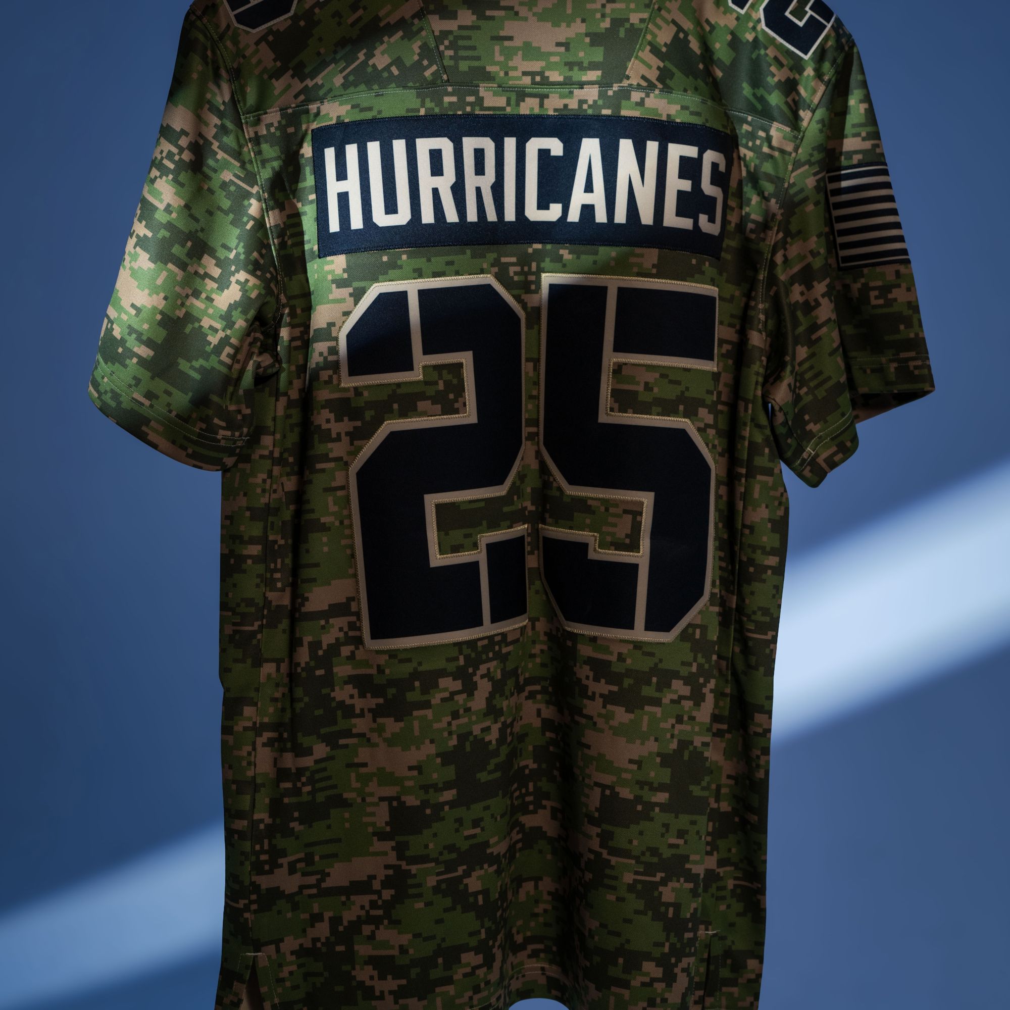 adidas Men's Miami Hurricanes Camo Strategy Military Alternate Jersey product image