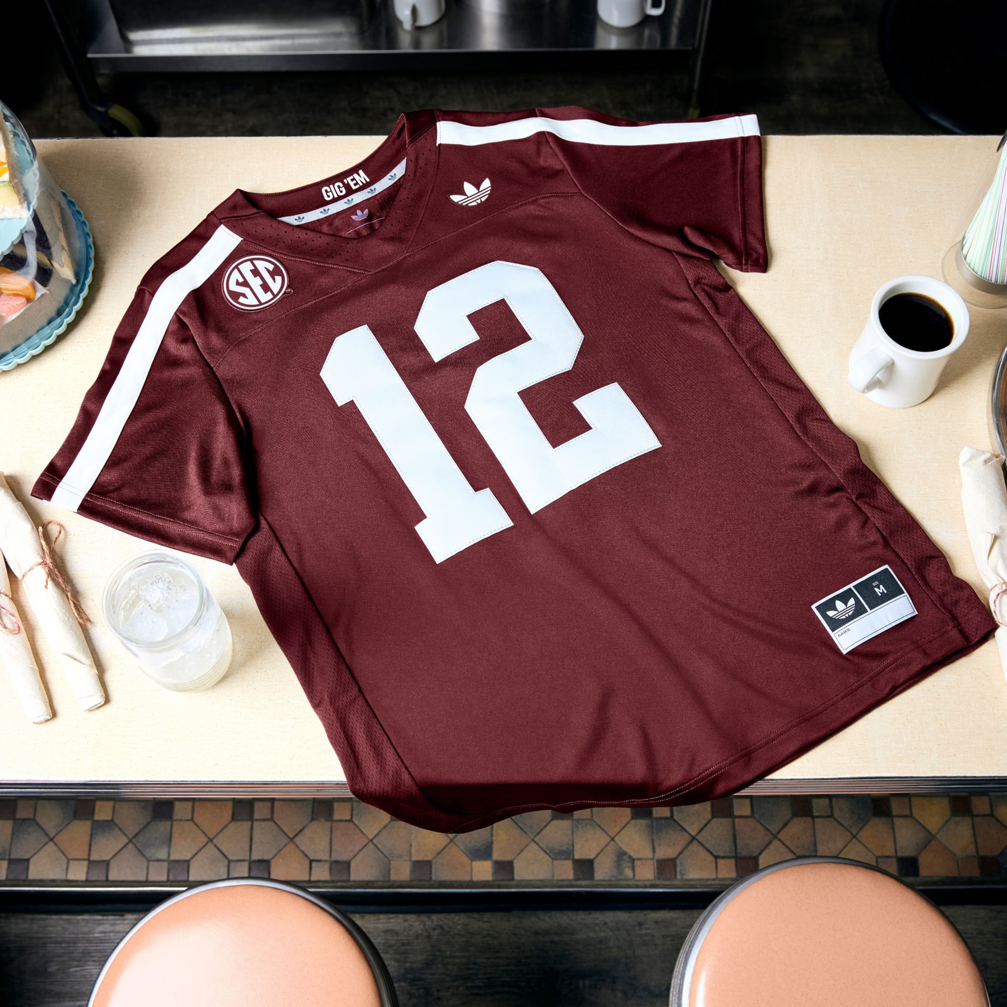 adidas Men's Texas A&M Aggies Maroon Strategy 1975 Throwback Jersey product image