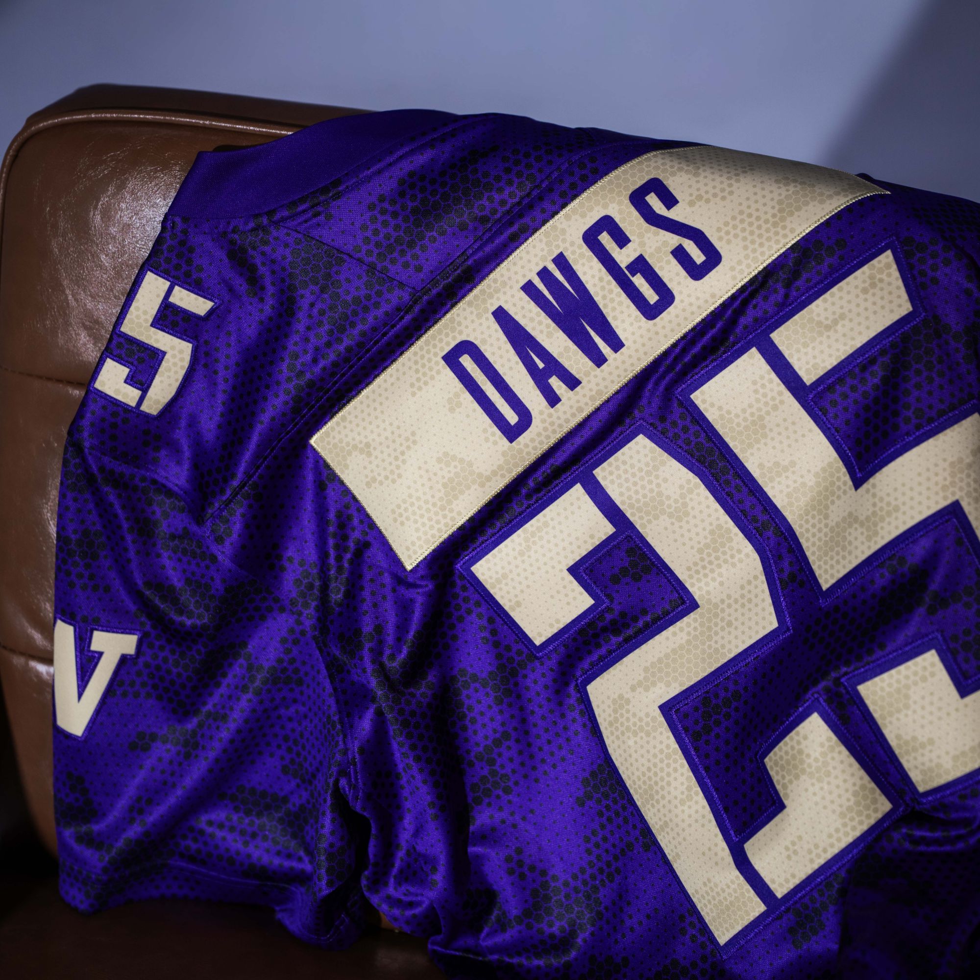 adidas Men's Washington Huskies Camo Premier Strategy Alternate Jersey product image