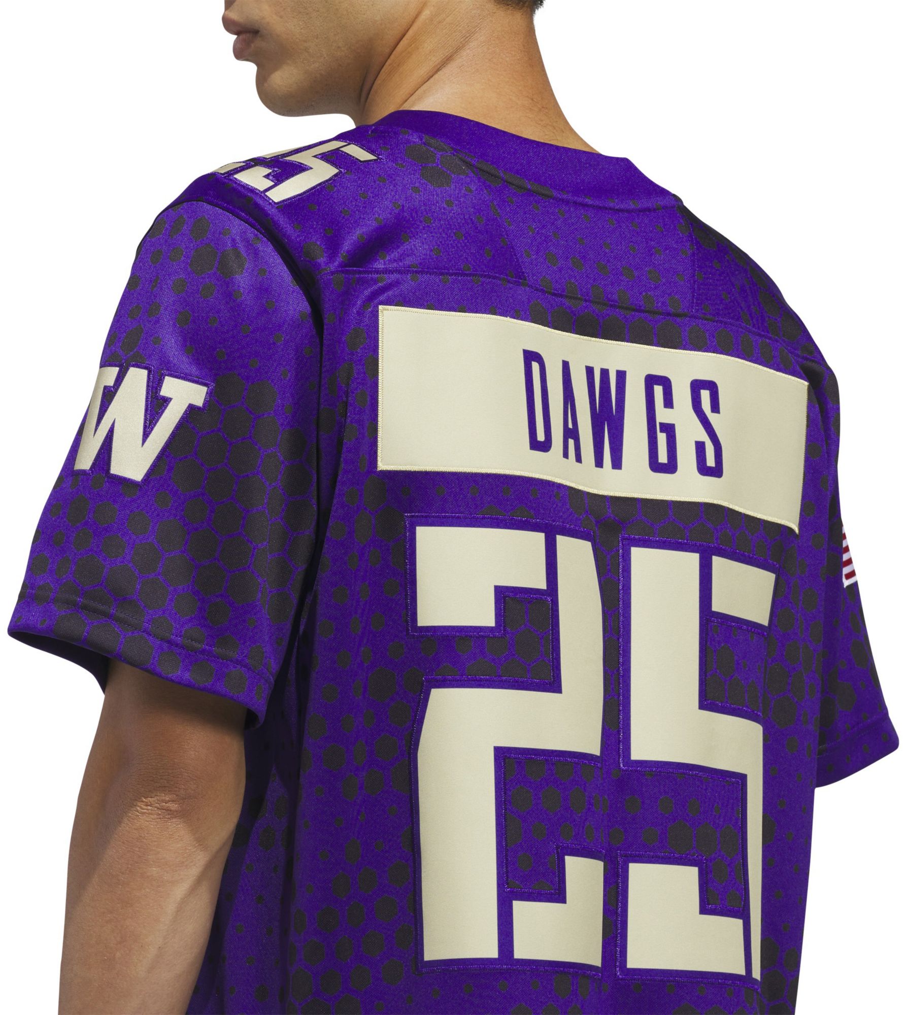 adidas Men's Washington Huskies Camo Premier Strategy Alternate Jersey product image