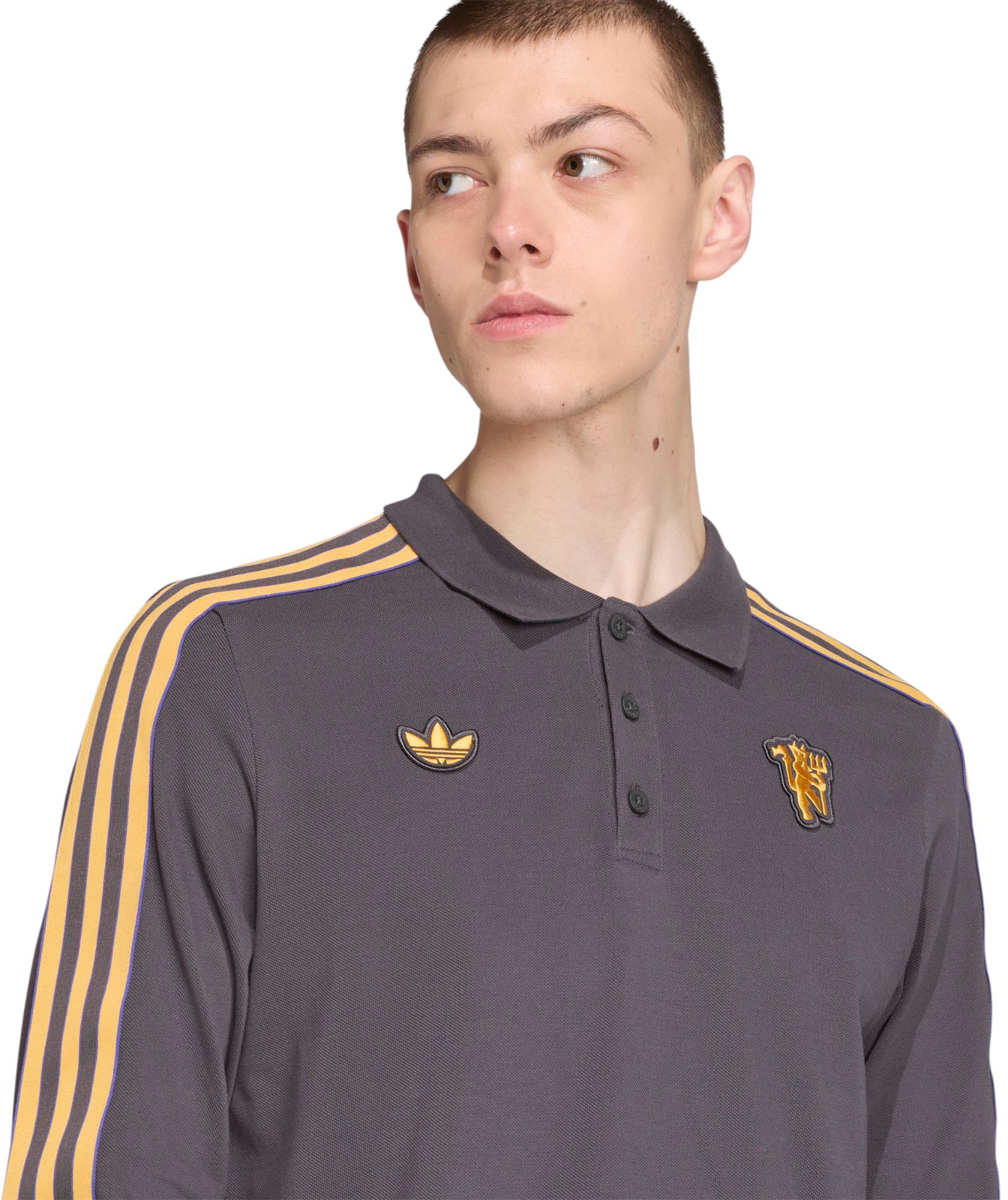 adidas Men's Manchester United 2025-26 Black Vintage Third Polo product image