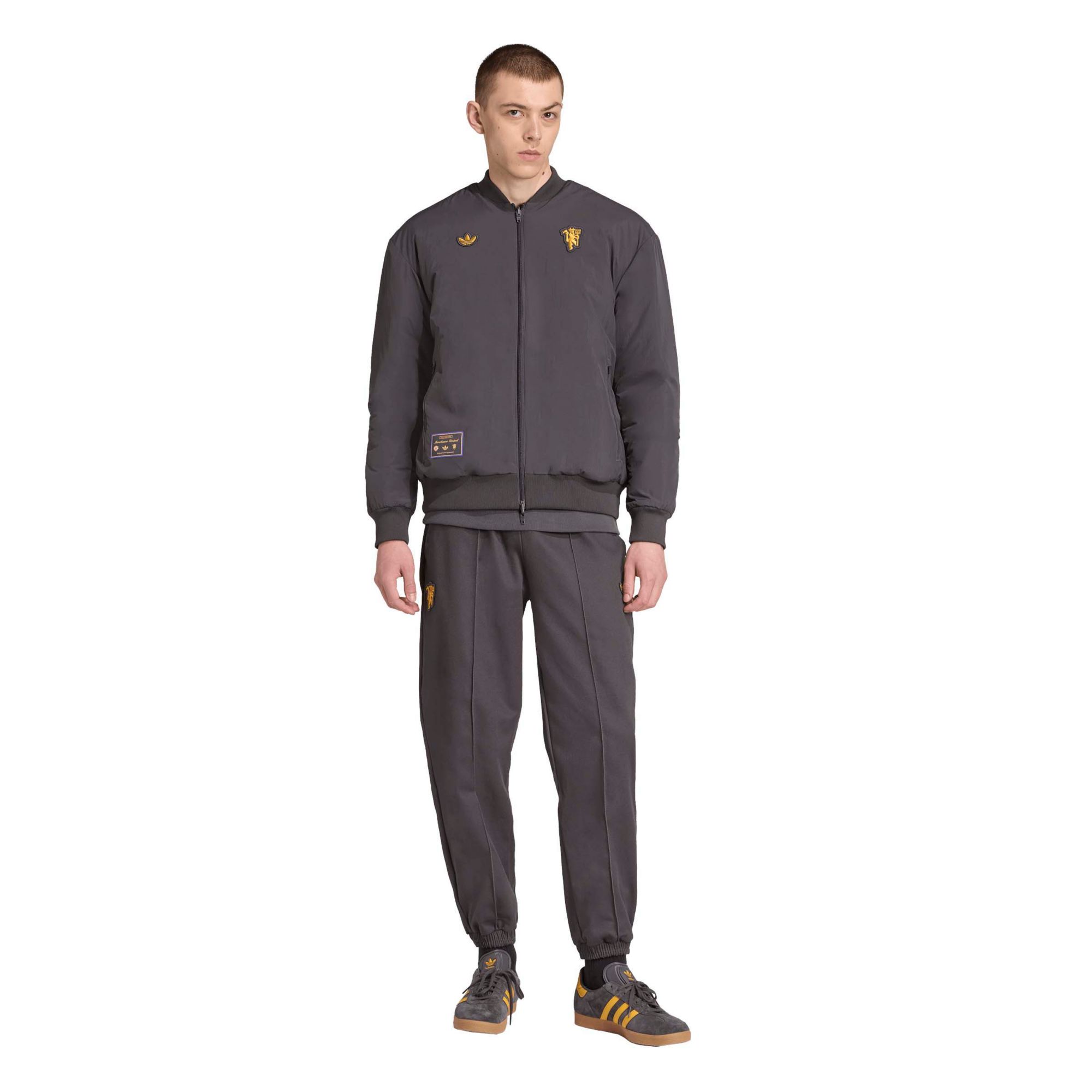 adidas Men's Manchester United 2025 Black Third Full-Zip Vintage Jacket product image