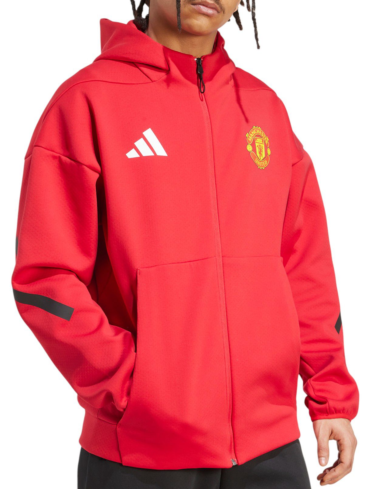 adidas Adult Manchester Untied 2025-26 Red Prematch Jacket product image
