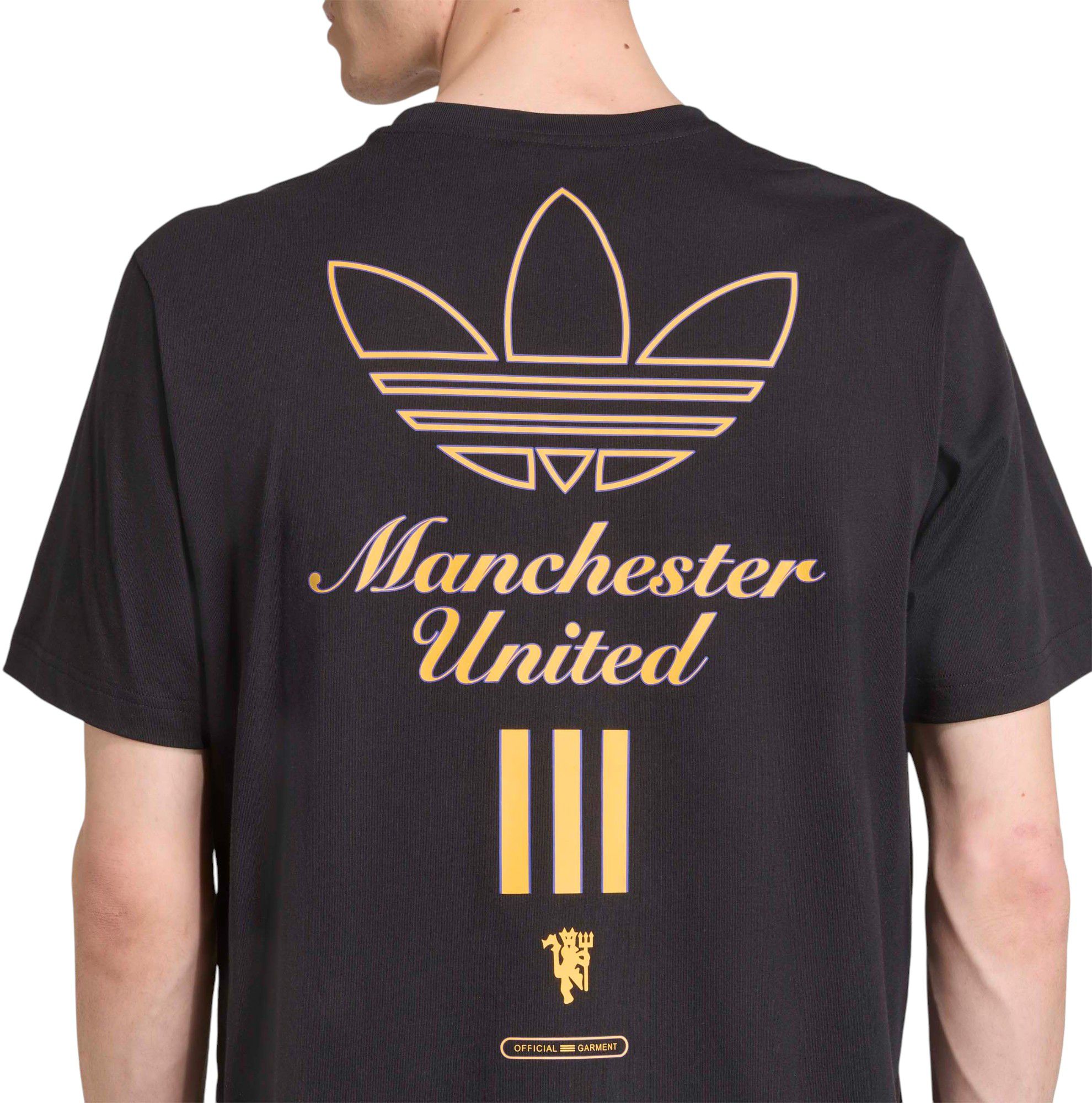 adidas Adult Manchester United 2025-26 Black Vintage Third Short Sleeve T-Shirt product image