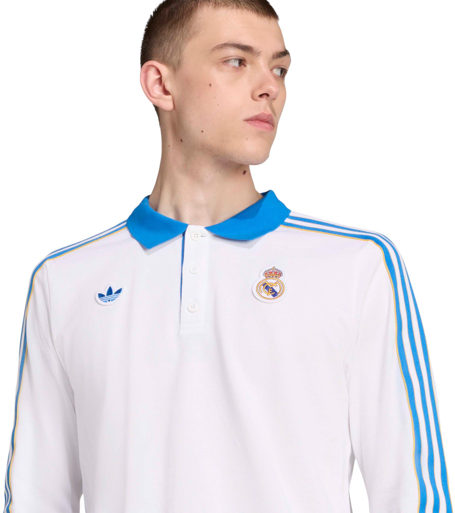 adidas Men's Real Madrid 2025-26 White Vintage Third Polo product image
