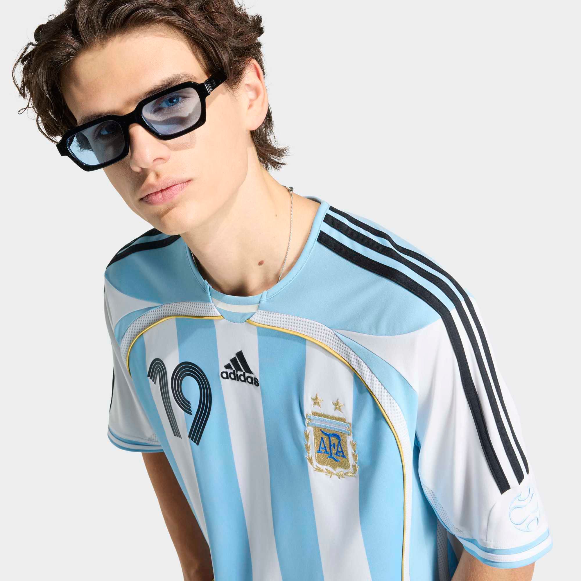 adidas Adult Argentina Lionel Messi #19 2006 Bring Back Vintage Home Replica Jersey product image