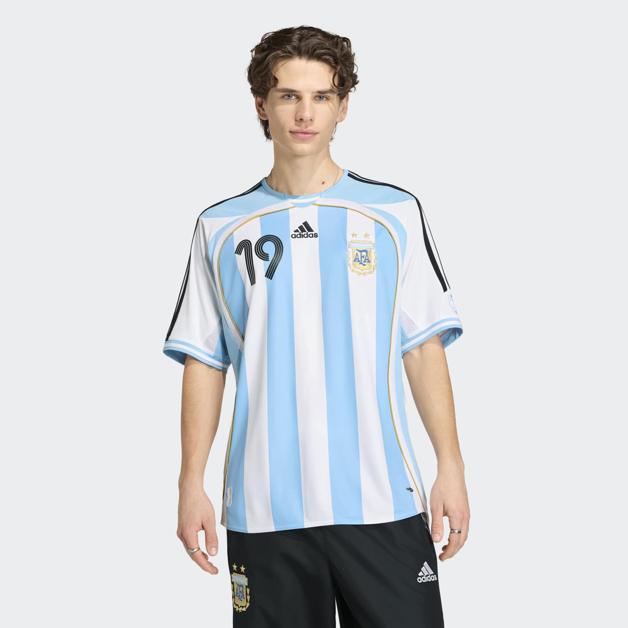 adidas Adult Argentina Lionel Messi #19 2006 Bring Back Vintage Home Replica Jersey product image