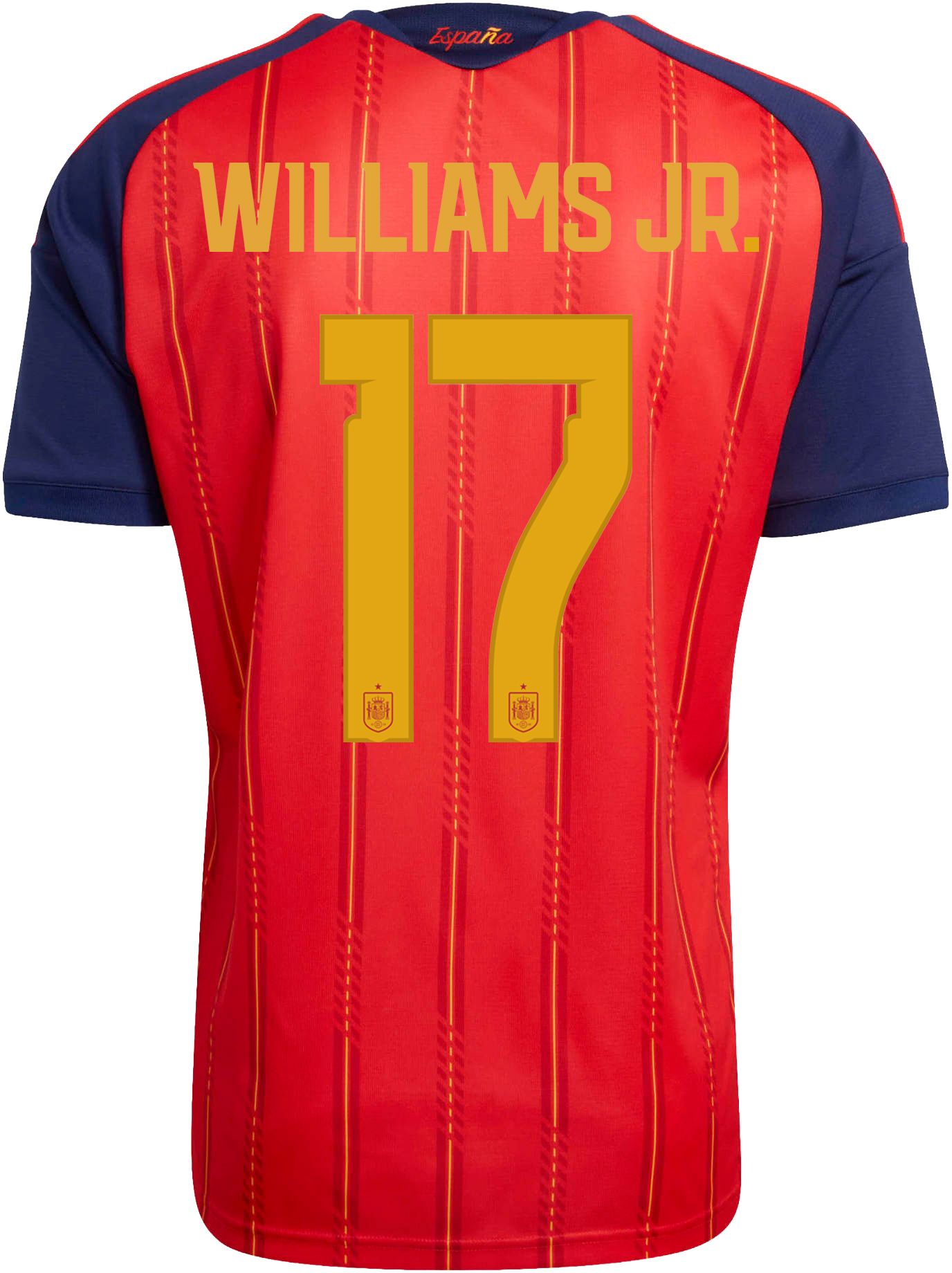 adidas Adult Spain Nico Williams #17 2026 Home Replica Jersey product image