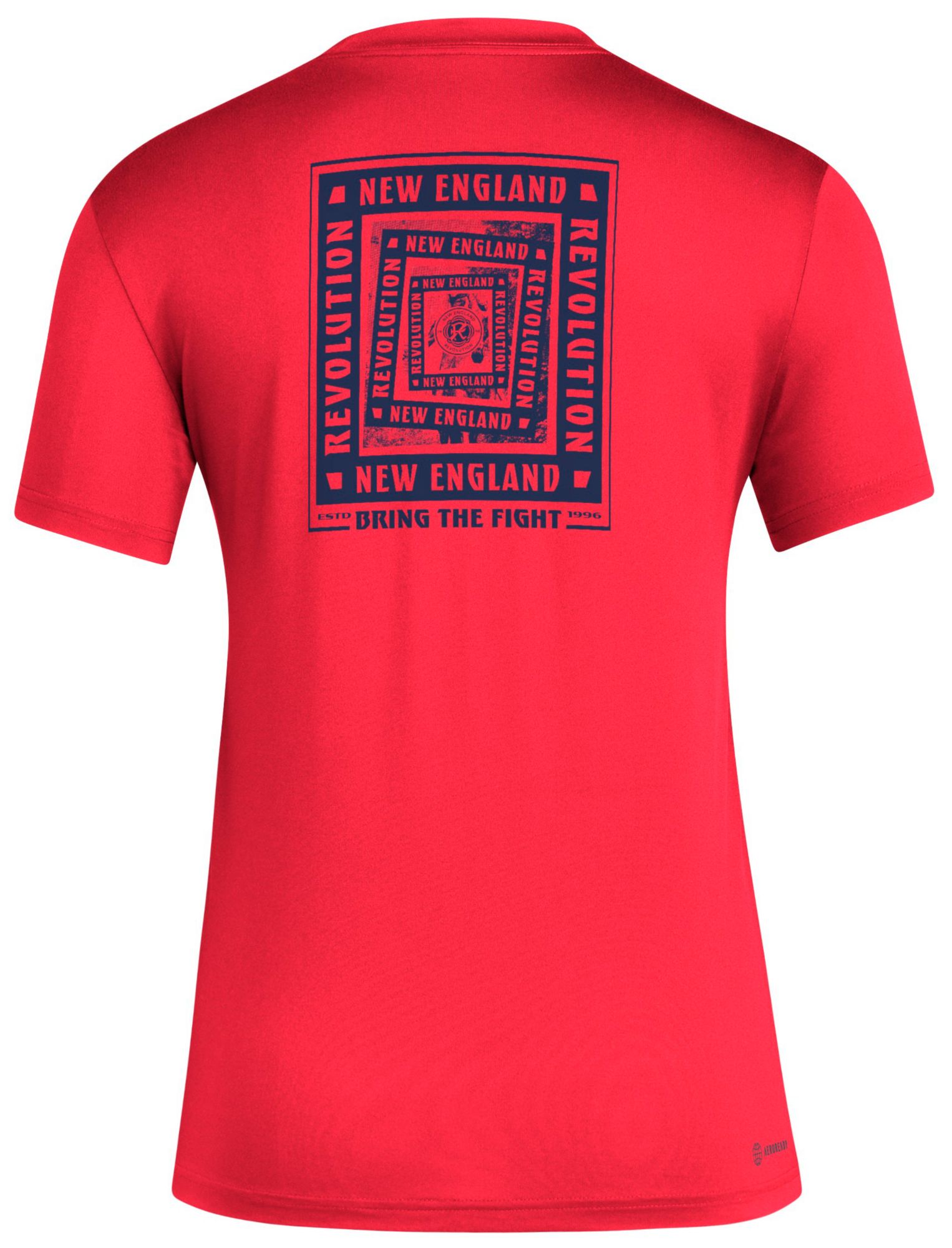 adidas Women's New England Revolution 2025 Red Local Warp T-Shirt product image