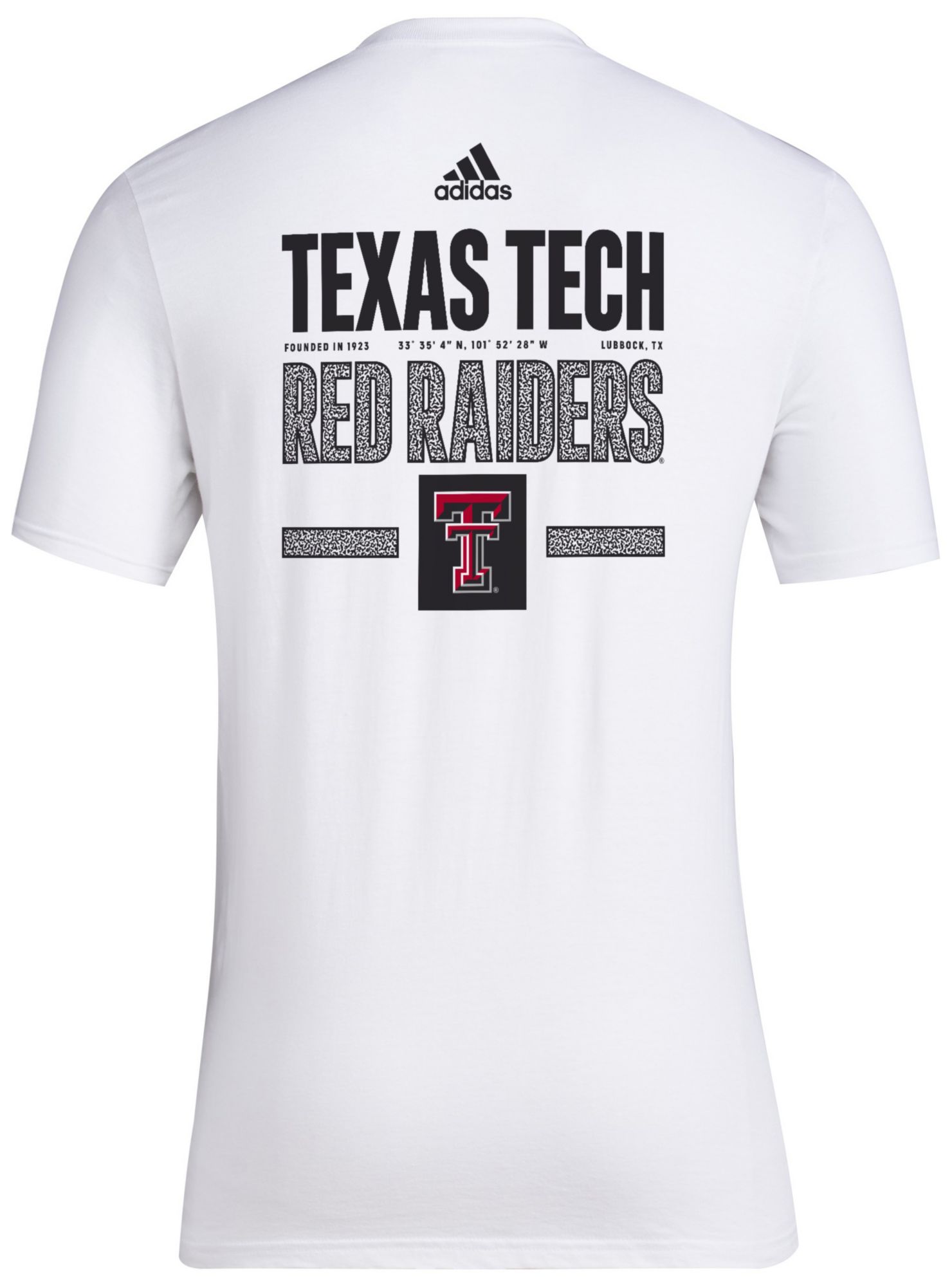adidas Men's Texas Tech Red Raiders White On Deck T-Shirt product image