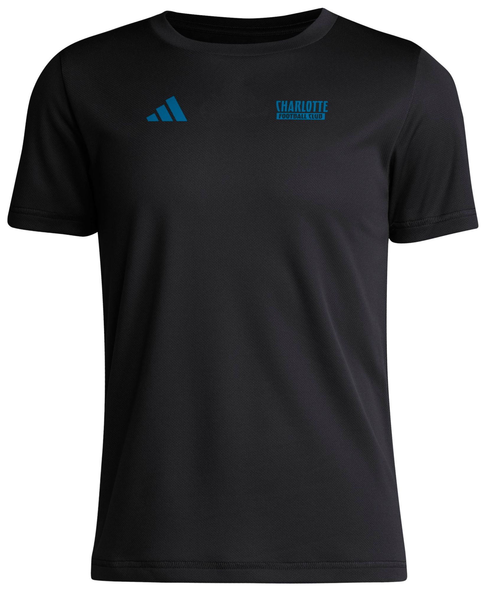 adidas Youth Charlotte FC 2025 Black Local Warp T-Shirt product image